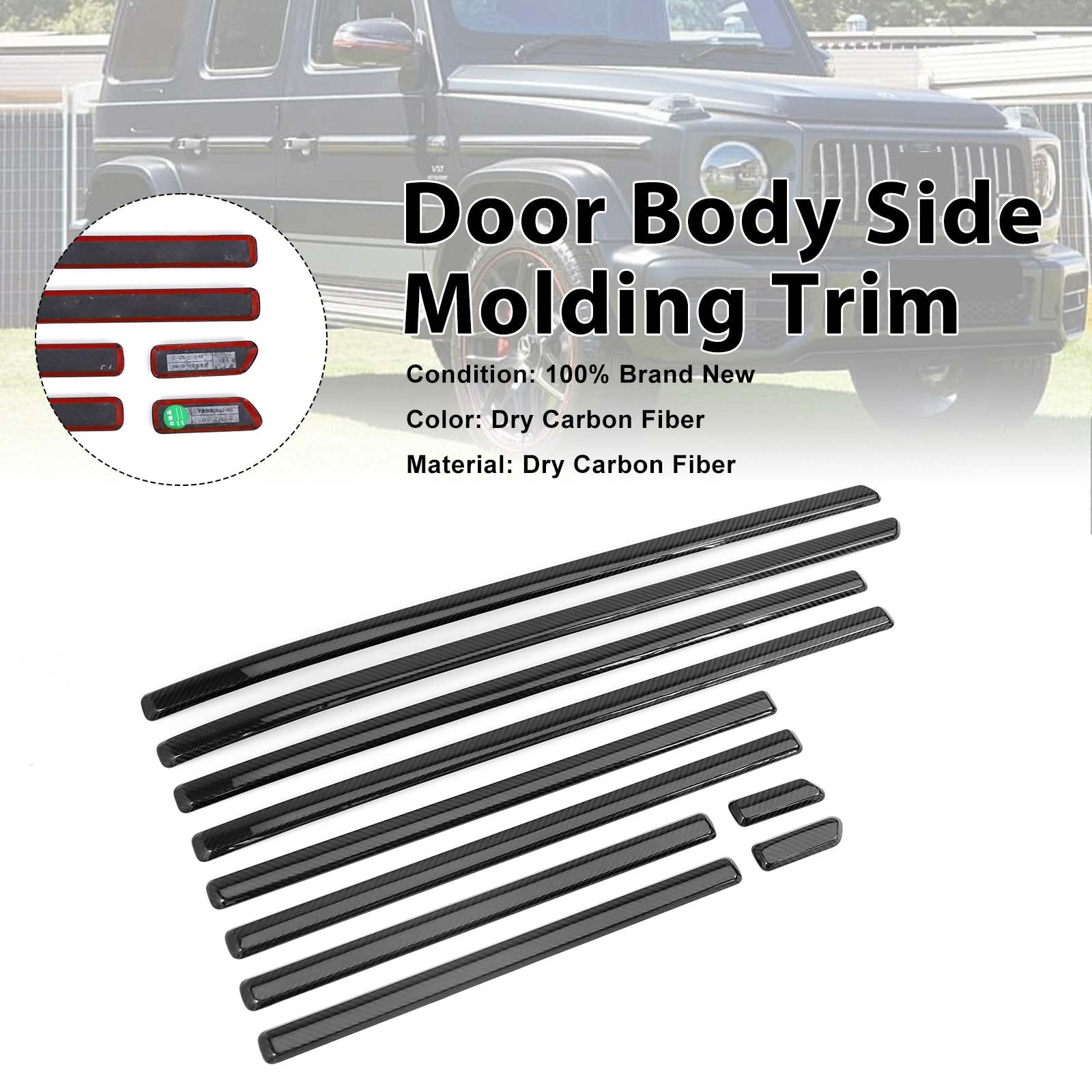 DRY CF Door Body Side Molding Trim Pour Benz G Class W464 W465 2019-2026