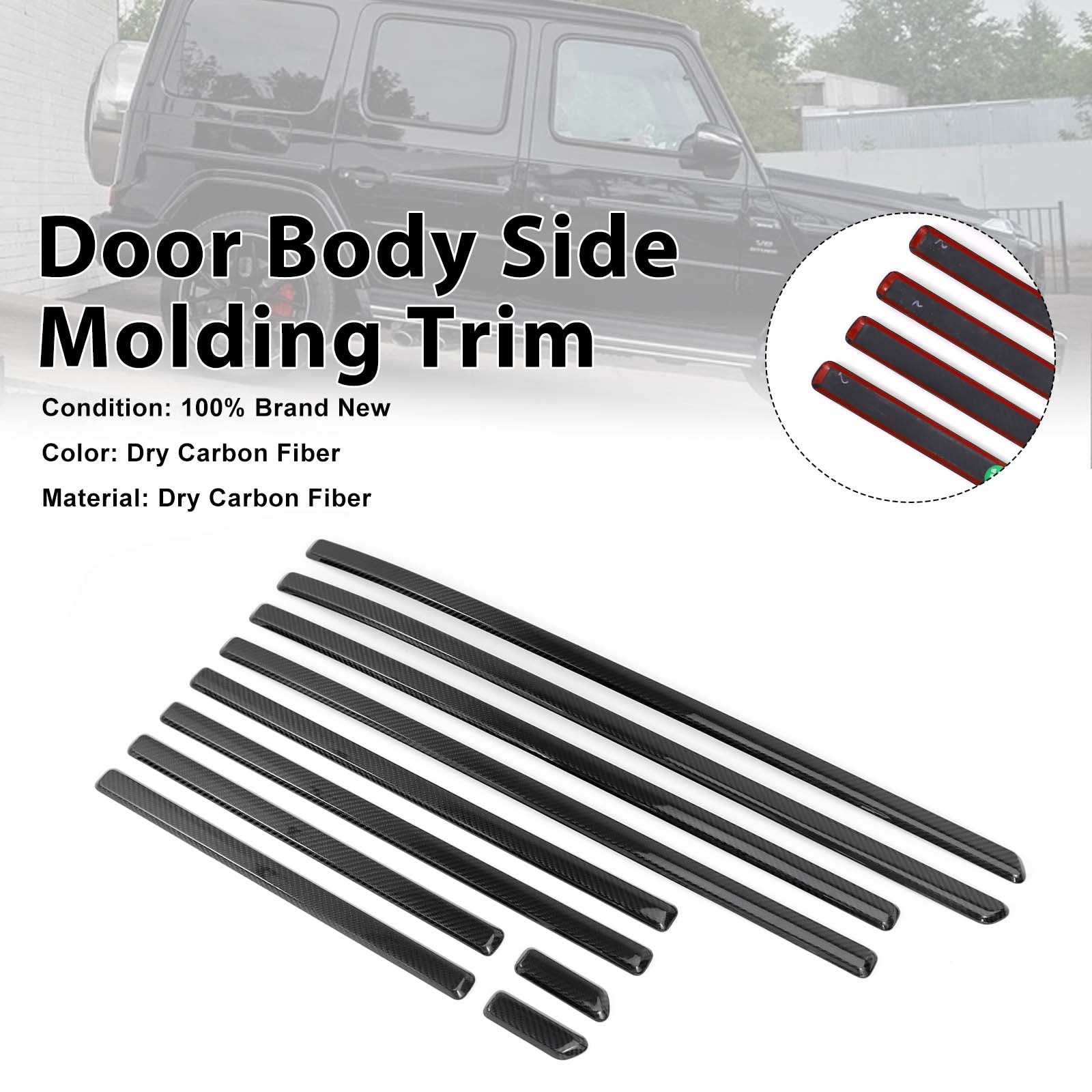 DRY CF Door Body Side Molding Trim Pour Benz G Class W464 W465 2019-2026