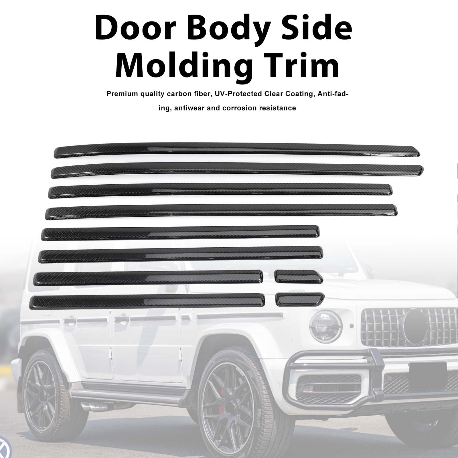 DRY CF Door Body Side Molding Trim Pour Benz G Class W464 W465 2019-2026