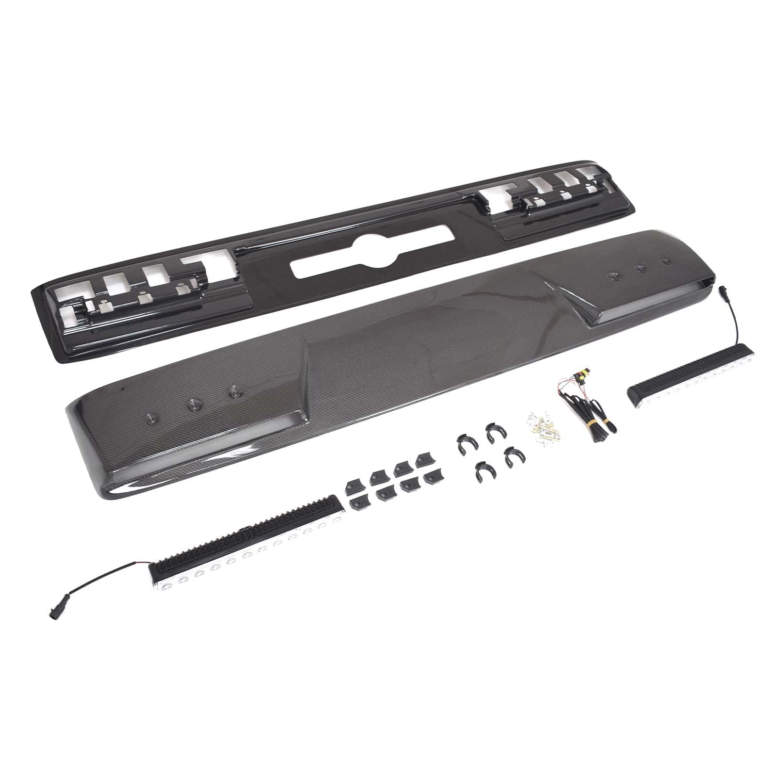 Brabus Style Front Roof Spoiler Wing Pour Benz G-Class W464 G550 2019-2023 W/Led