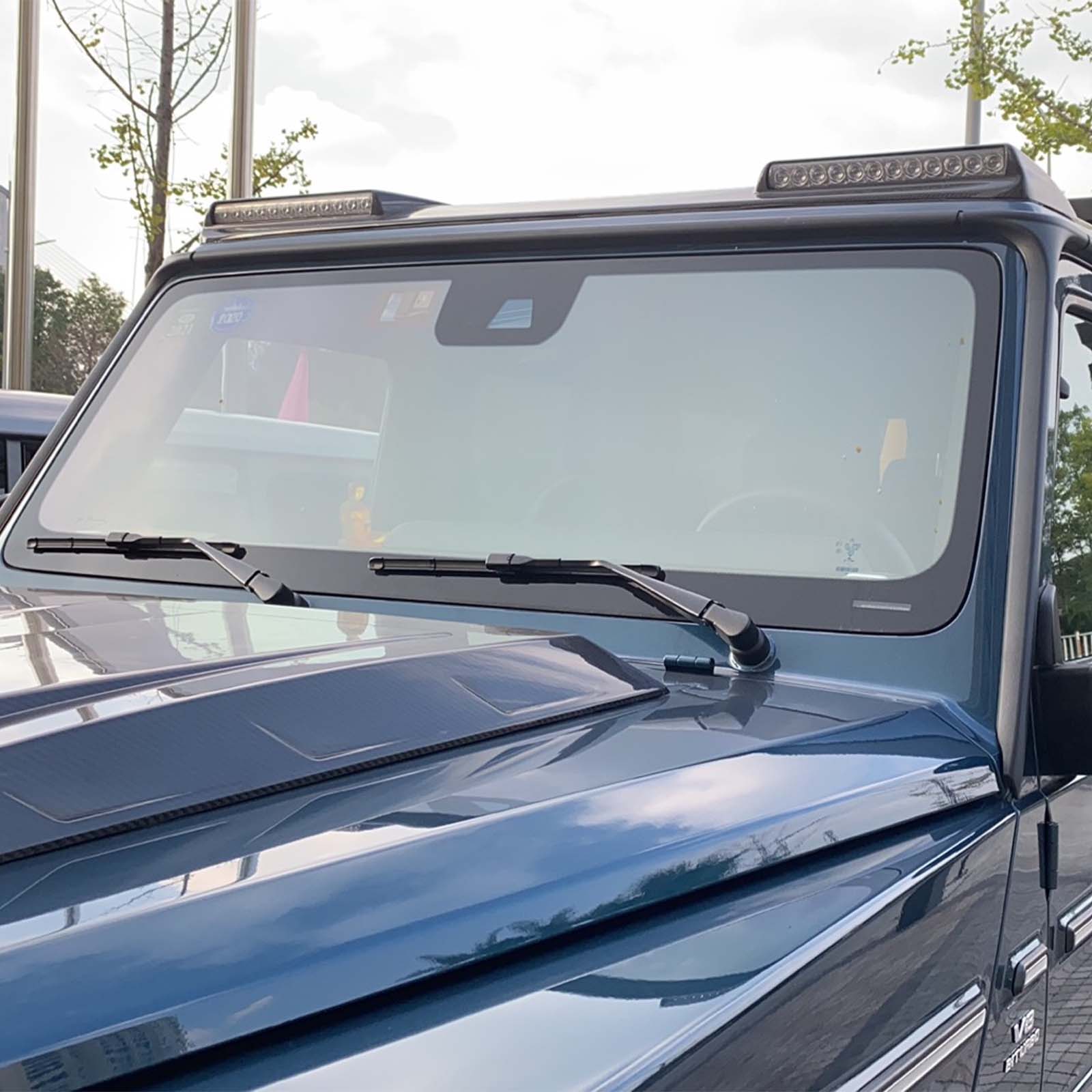 Brabus Style Front Roof Spoiler Wing Pour Benz G-Class W464 G550 2019-2023 W/Led