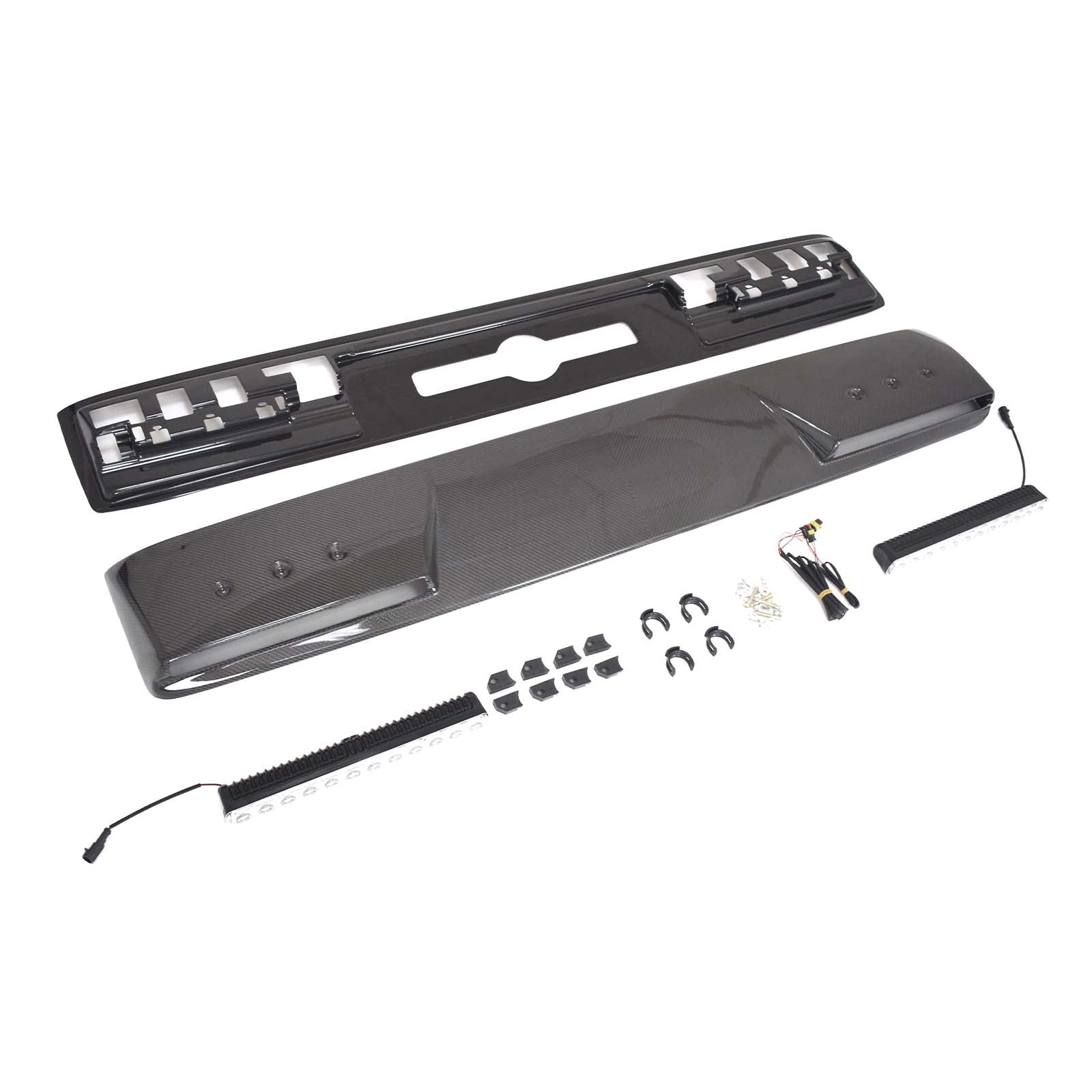 Brabus Style Front Roof Spoiler Wing Pour Benz G-Class W464 G550 2019-2023 W/Led