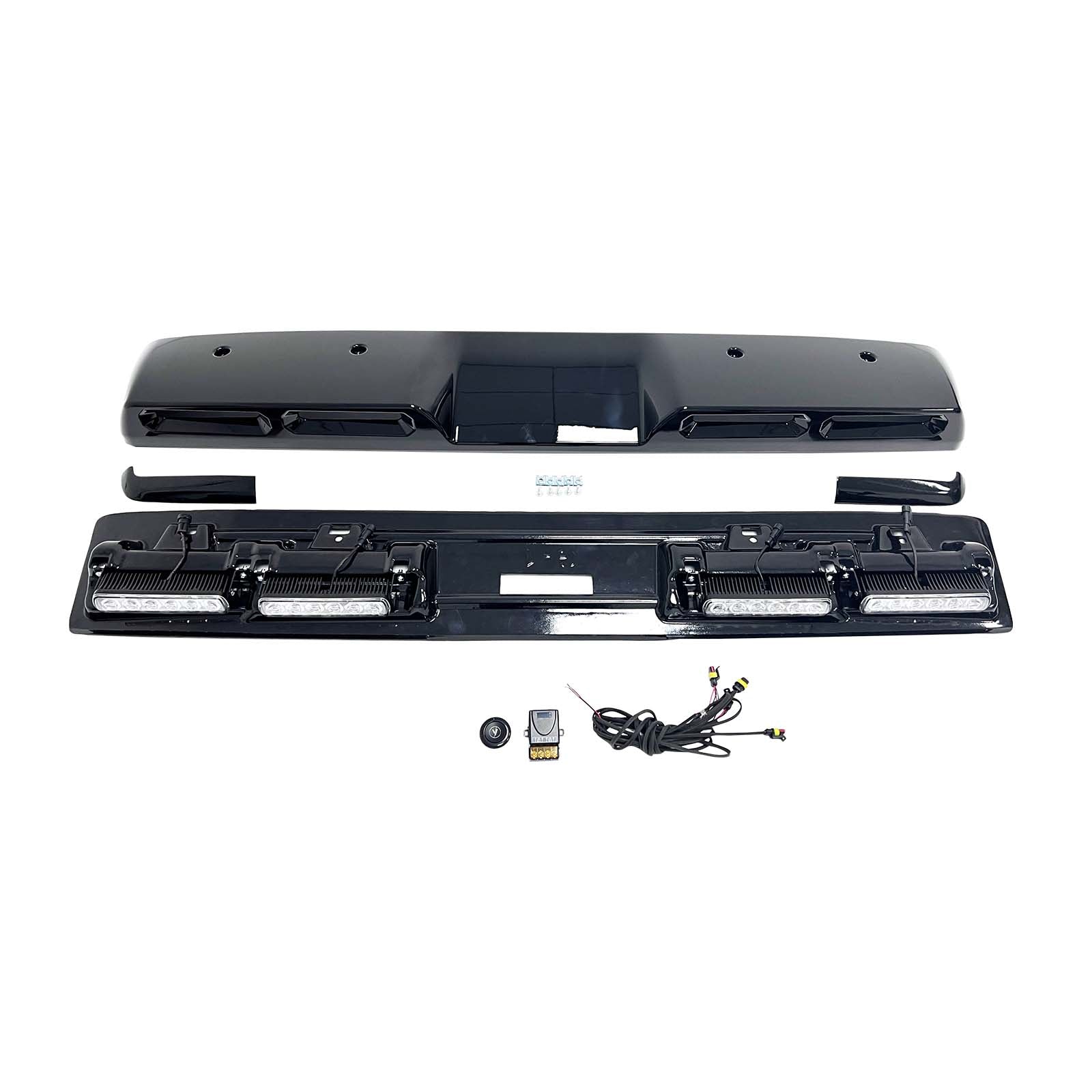 Brabus Style Front Roof Spoiler Wing Pour Benz G-Class W464 2019-2023 W/Led