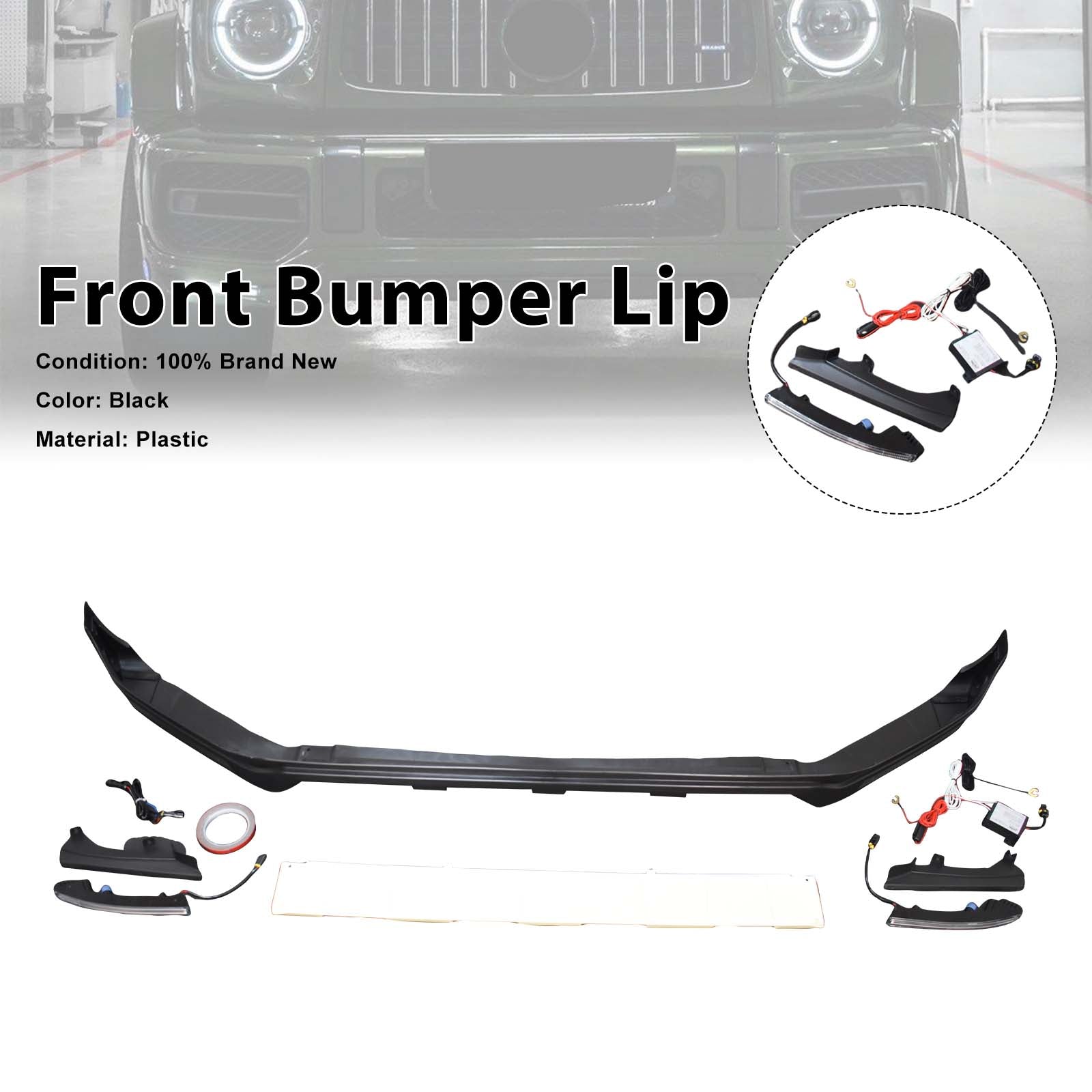 Brabus Style Front Bumper Lip Pour Mercedes Benz G-Class W464 W463A 2019-2023