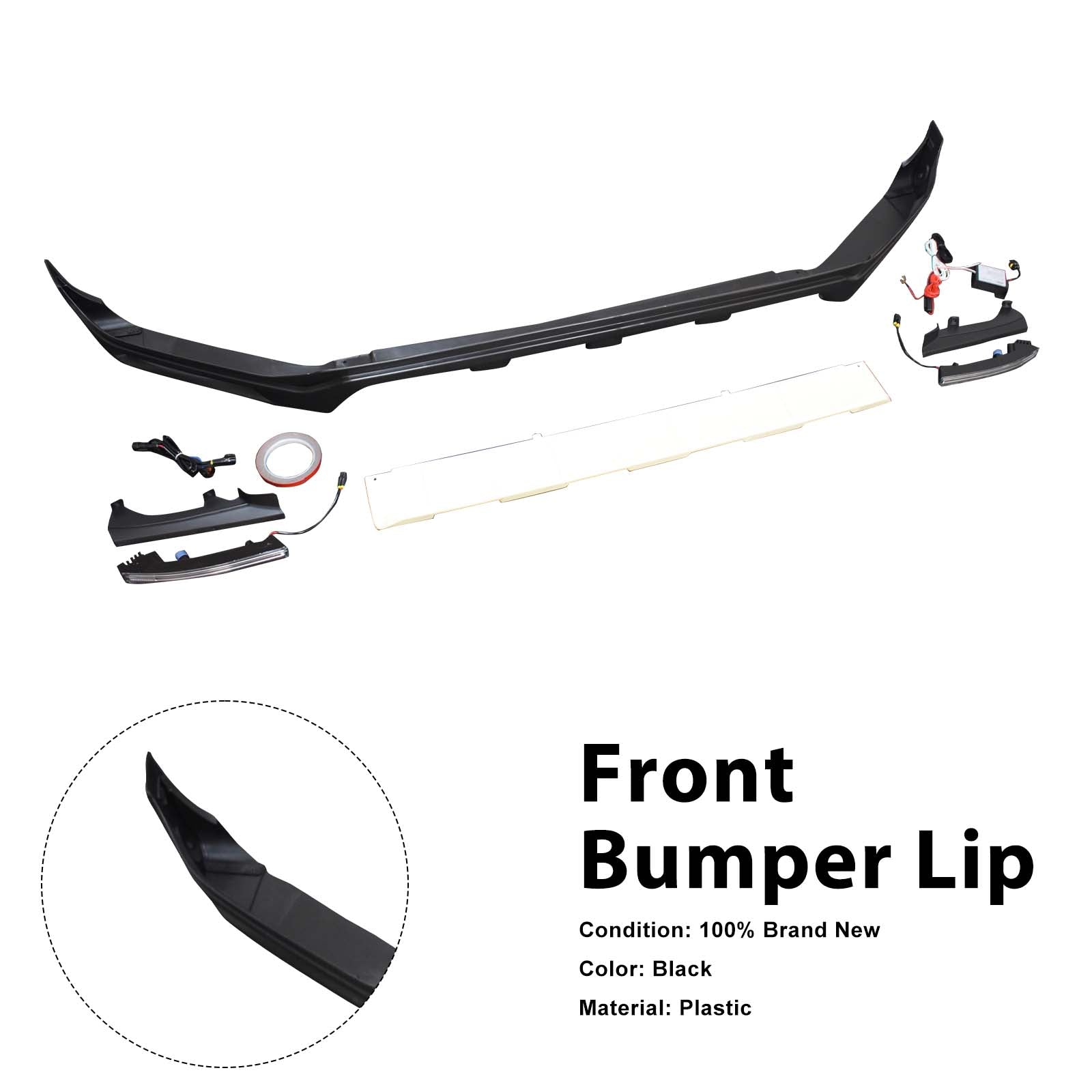 Brabus Style Front Bumper Lip Pour Mercedes Benz G-Class W464 W463A 2019-2023