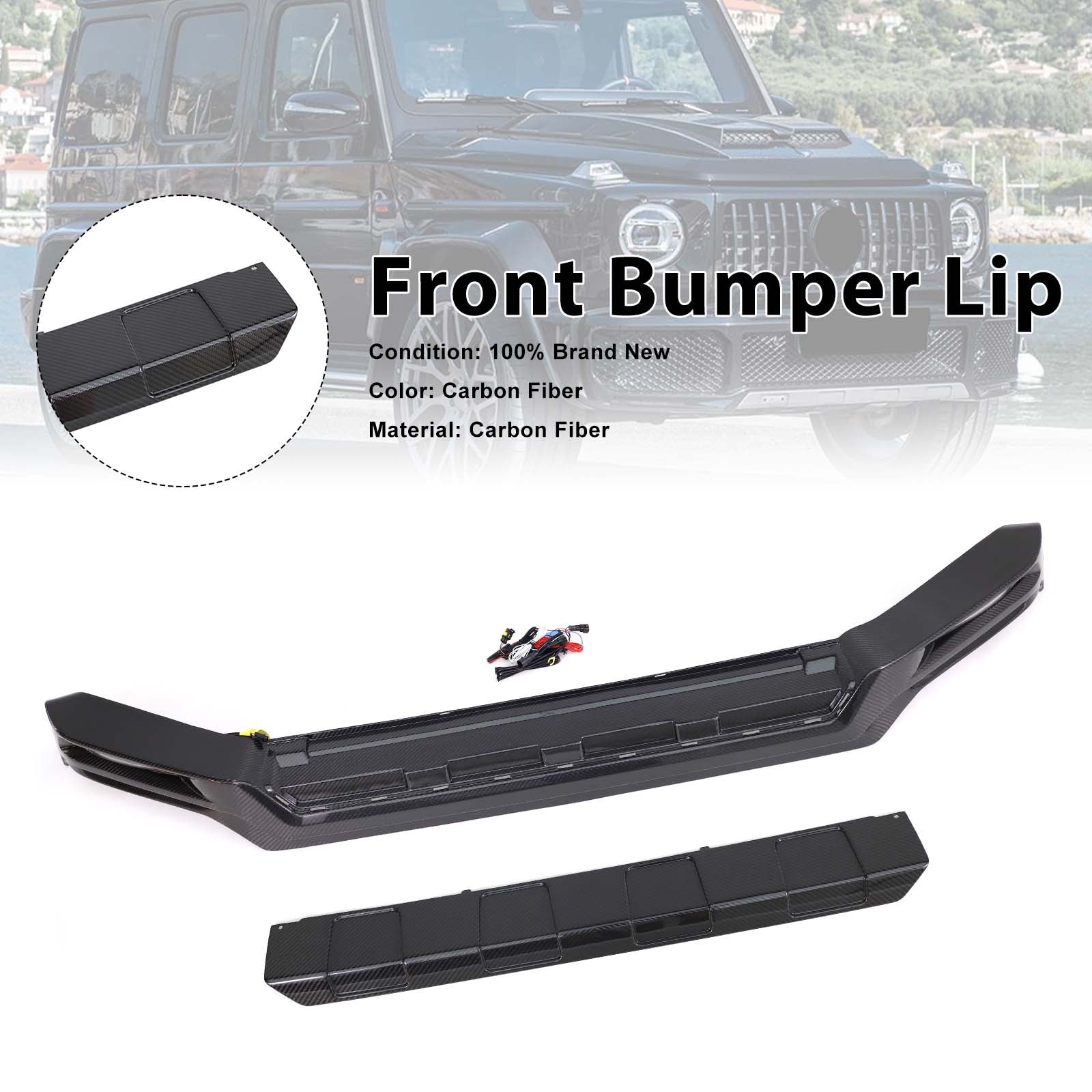 Carbon Fiber Front Bumper Lip Pour Mercedes Benz G-Class W464 W463A 2019-2023