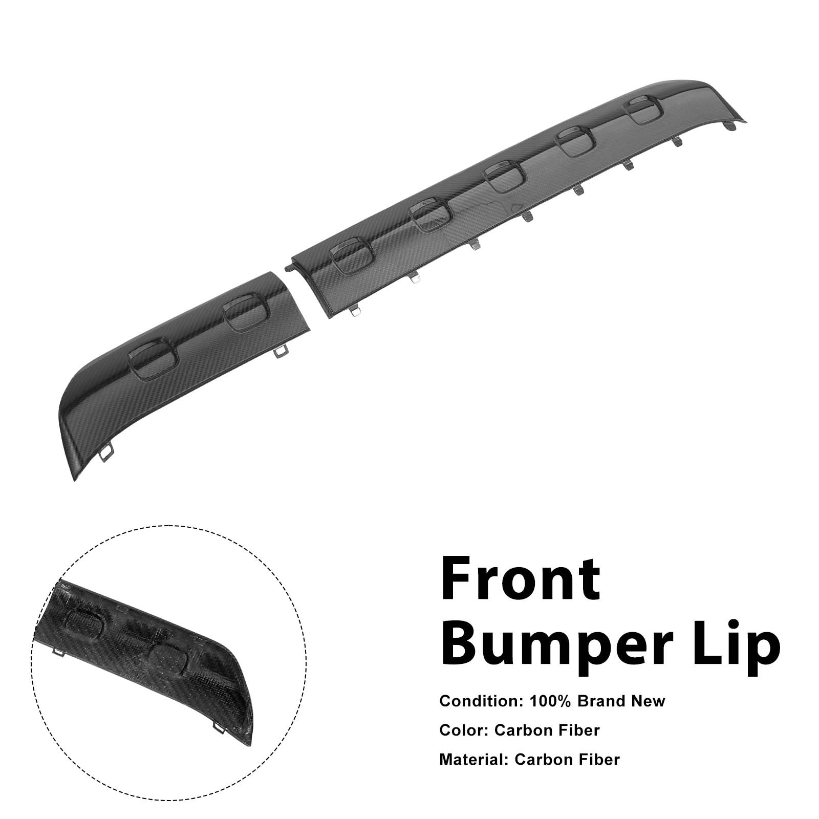Carbon Fiber Front Bumper Lip Pour Mercedes Benz G-Class W464 G63 2019-2023