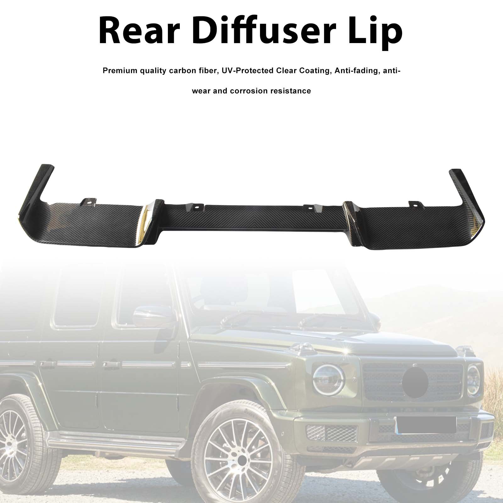 Dry Carbon Rear Diffuser Lip Pour Mercedes Benz G-Class W464 W463A 2019-2023