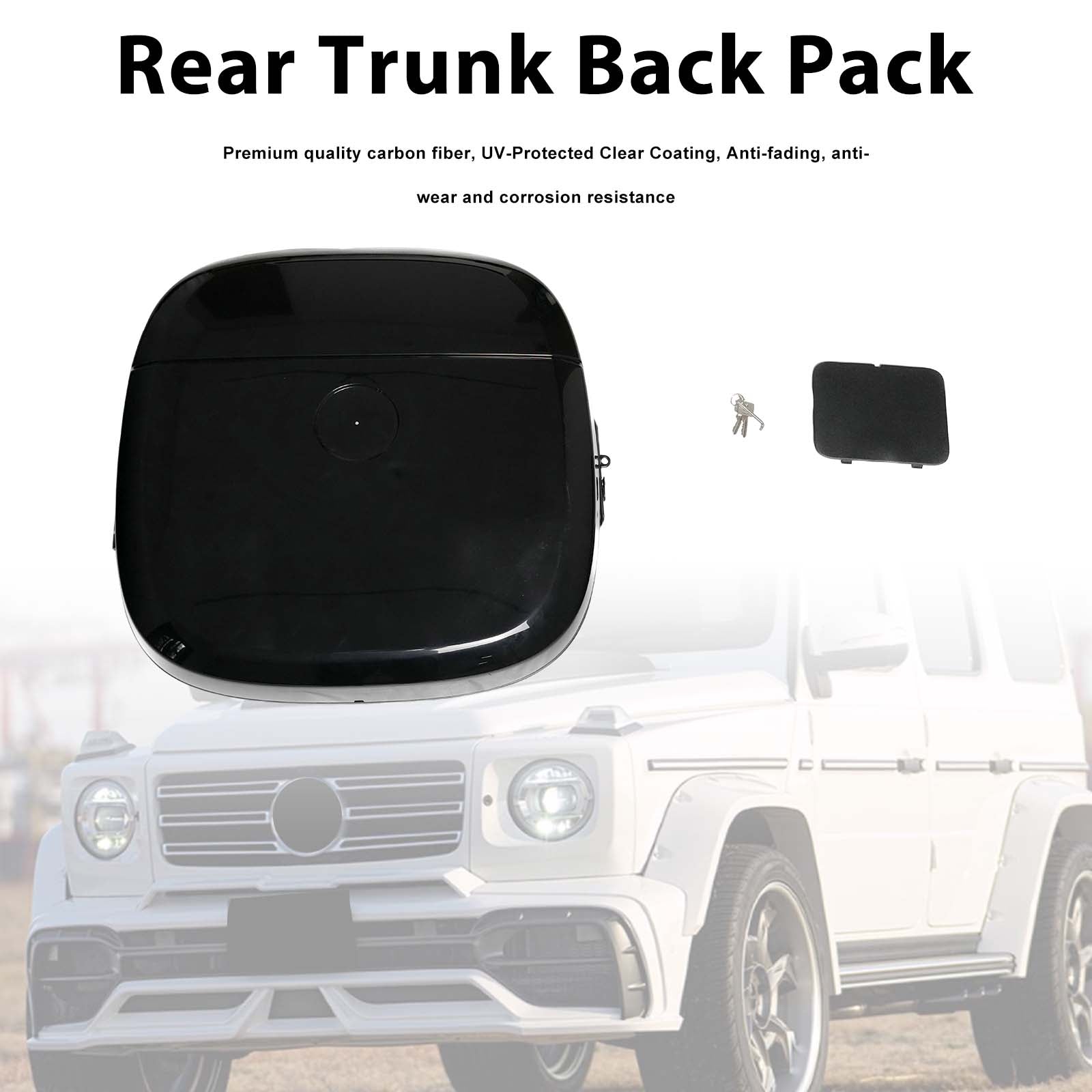 Black Rear Design Box Trunk Back Pack Pour Mercedes Benz G Class W463 W464 W465