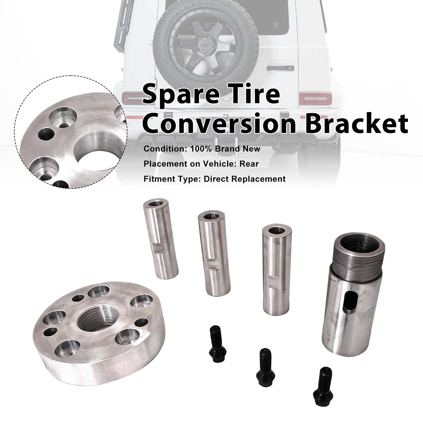Staffa di conversione per ruota di scorta con montaggio ribaltabile per Mercedes Benz W464  W465 2019+