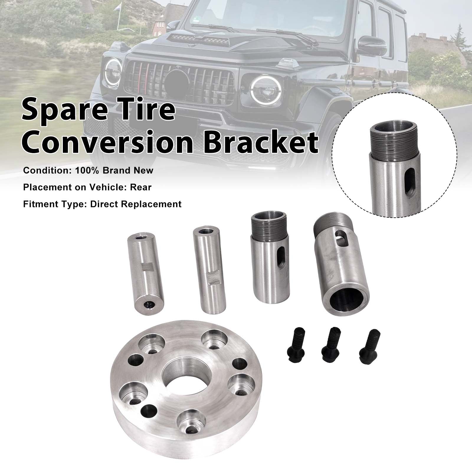 Staffa di conversione per ruota di scorta con montaggio ribaltabile per Mercedes Benz W464  W465 2019+