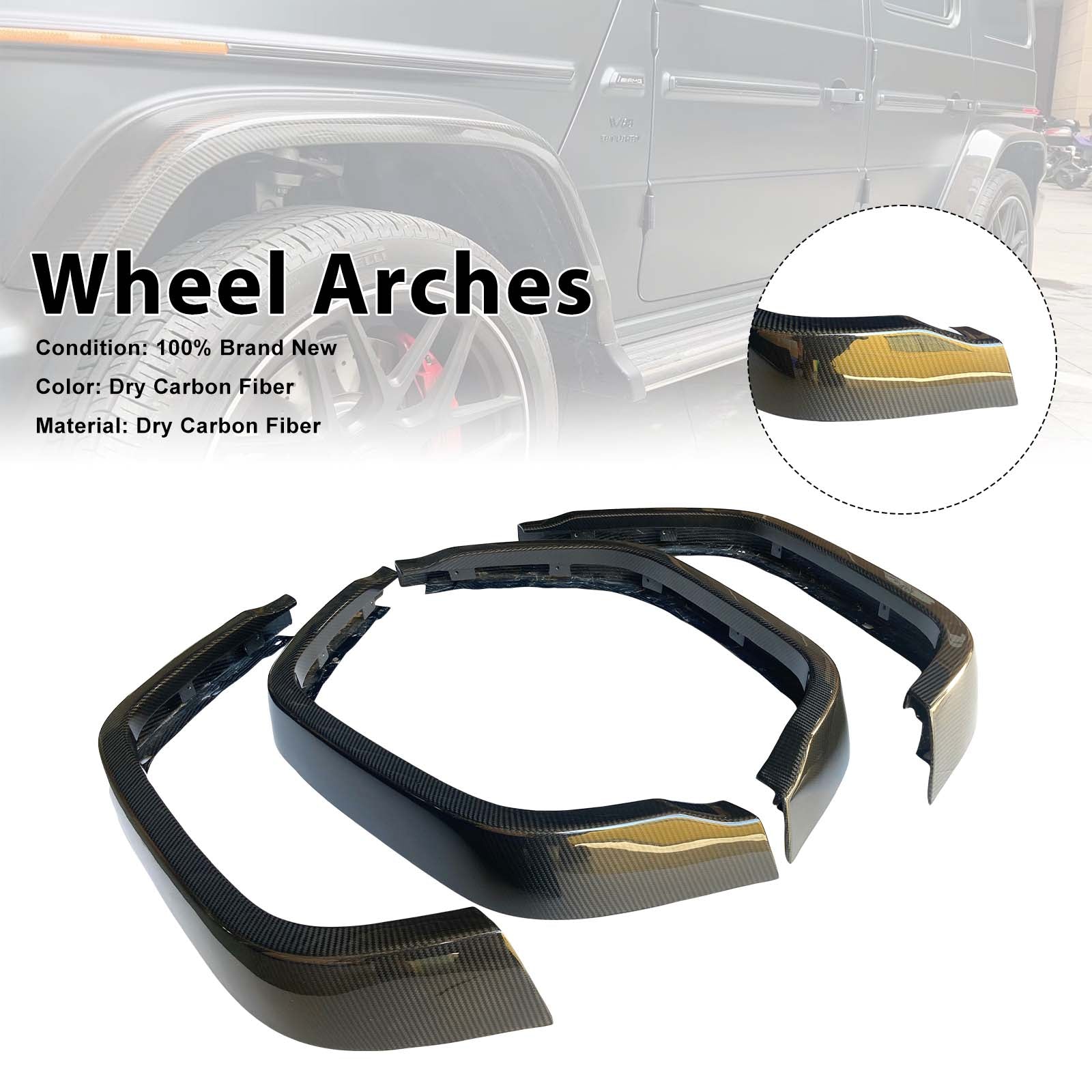 Dry Carbon Front Rear Wheel Arches Pour Mercedes Benz W464 W465 2019-2026