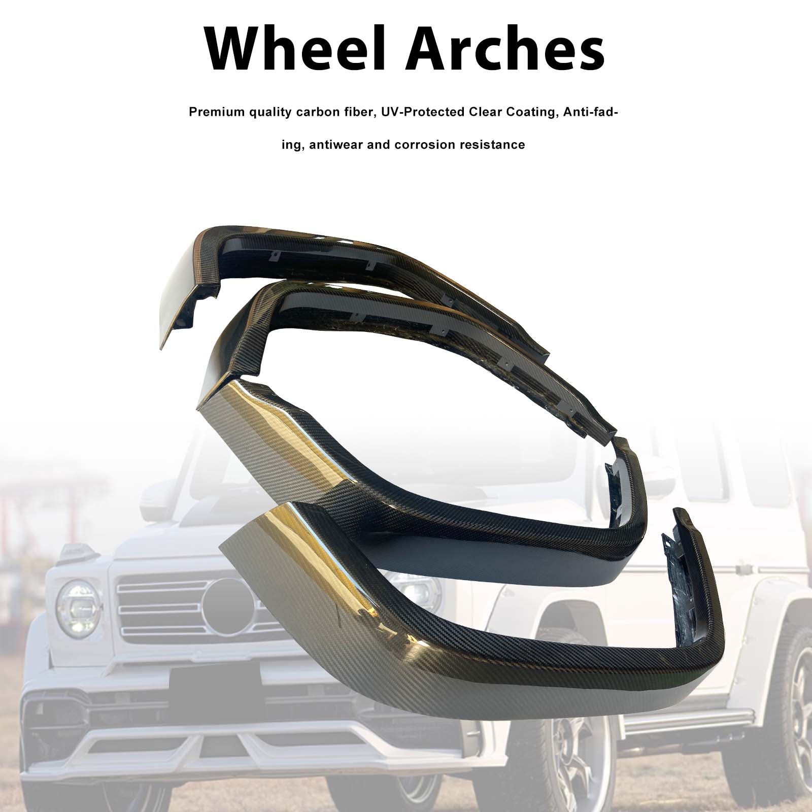 Dry Carbon Front Rear Wheel Arches Pour Mercedes Benz W464 W465 2019-2026