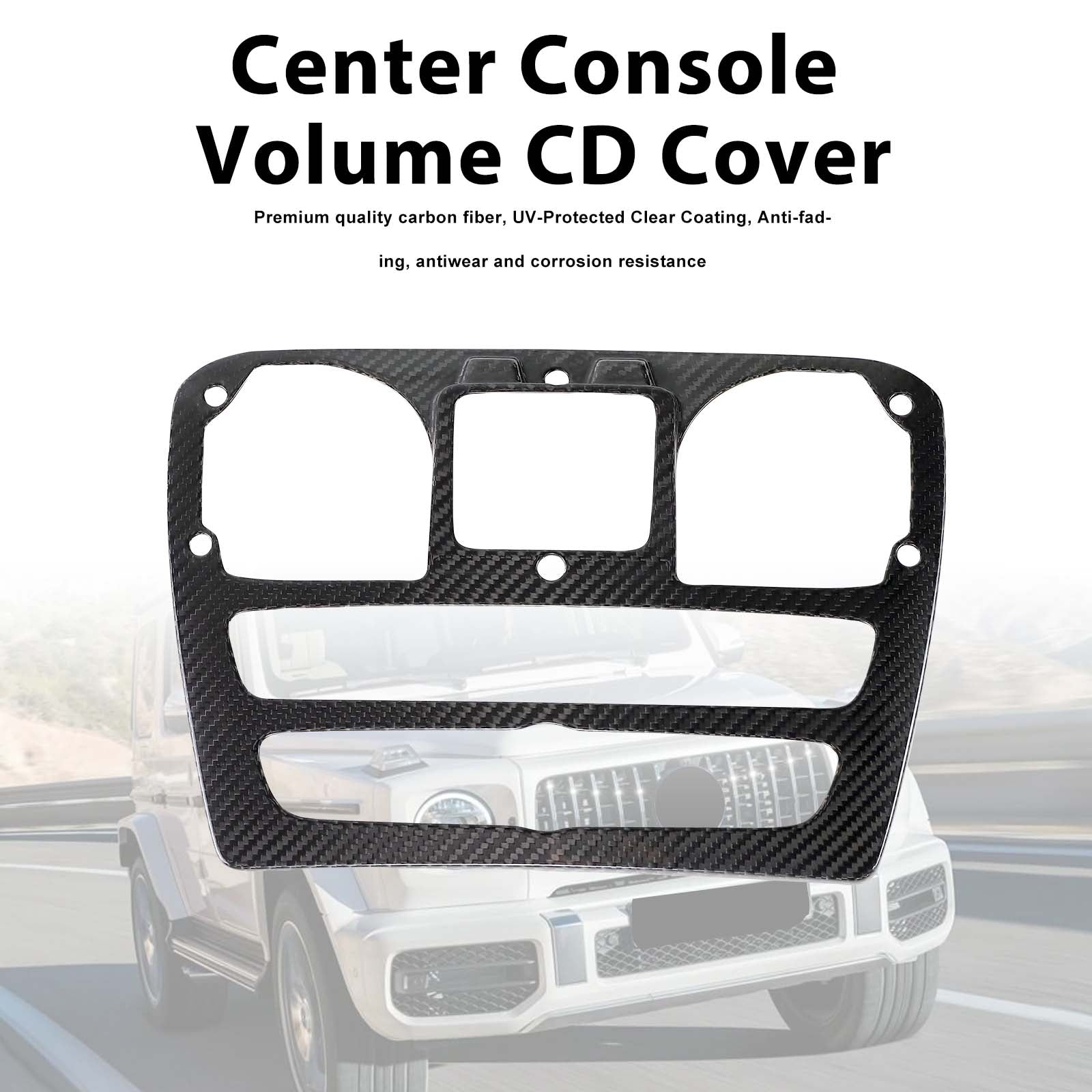 Carbon Fiber Center Console Volume CD Cover Pour Benz G Class W464 2019-2023