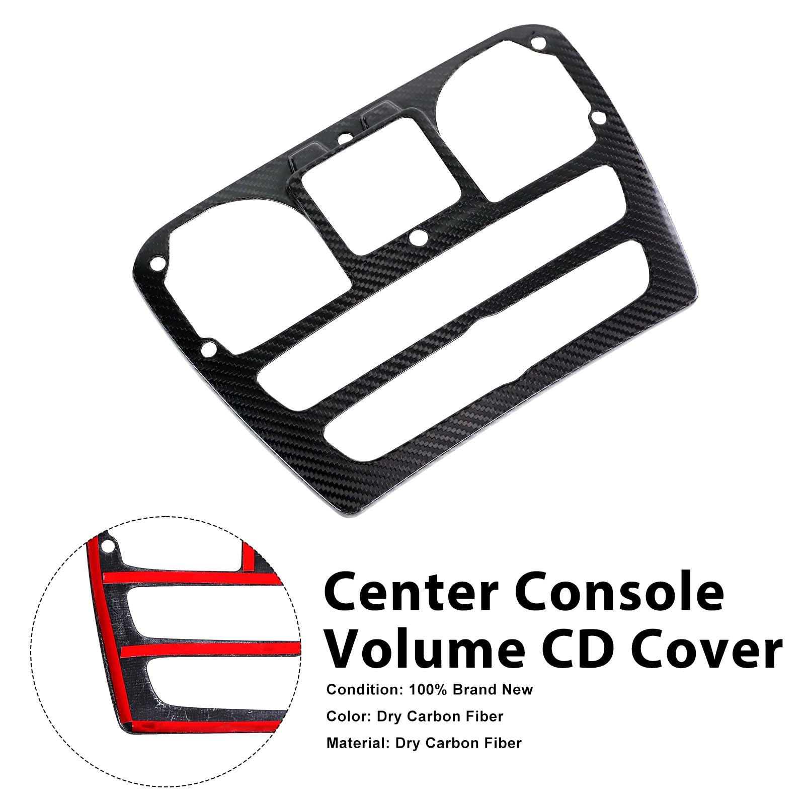 Carbon Fiber Center Console Volume CD Cover Pour Benz G Class W464 2019-2023