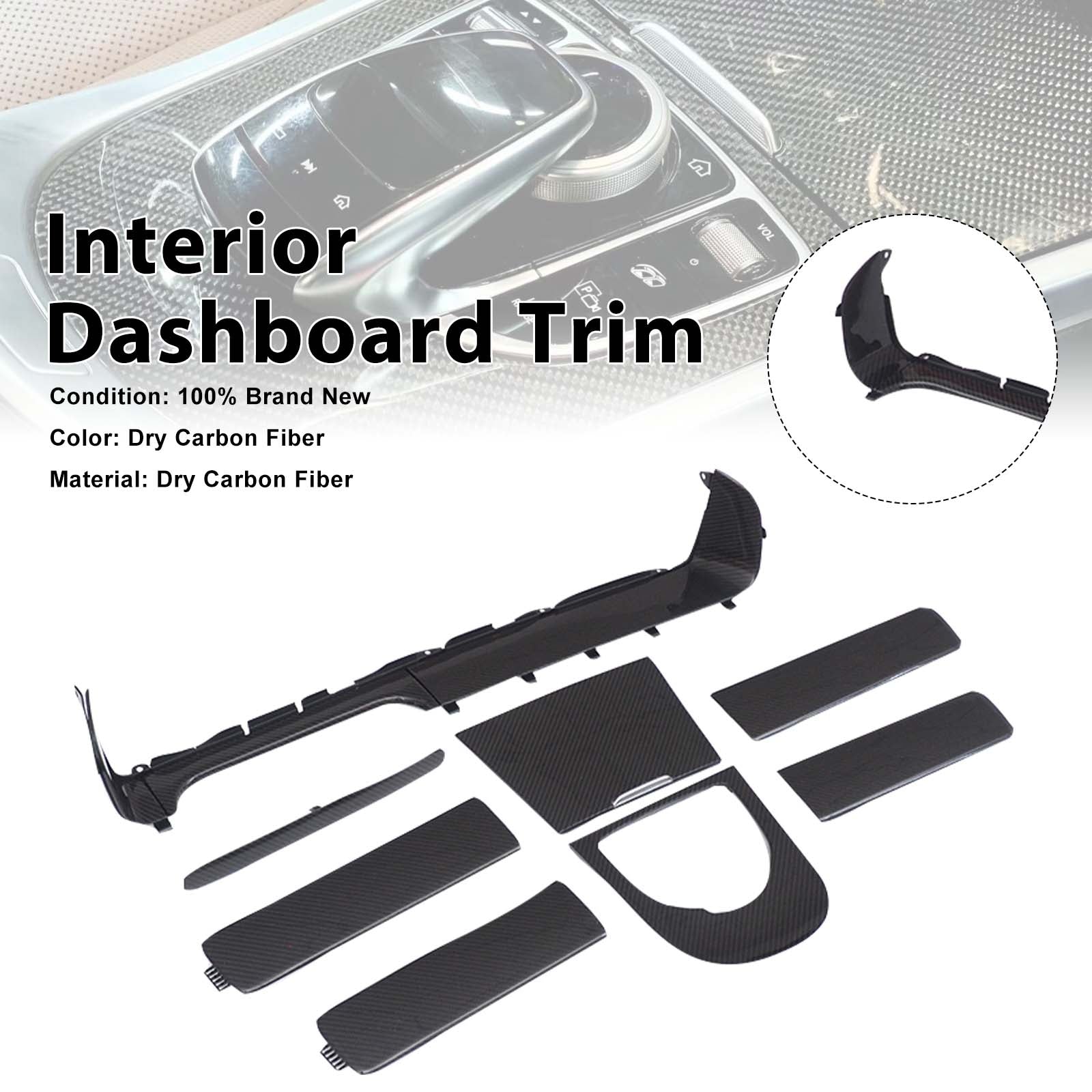 Dry Carbon Interior Dashboard Trim Pour Benz G-Class W463A W464 2019-2023