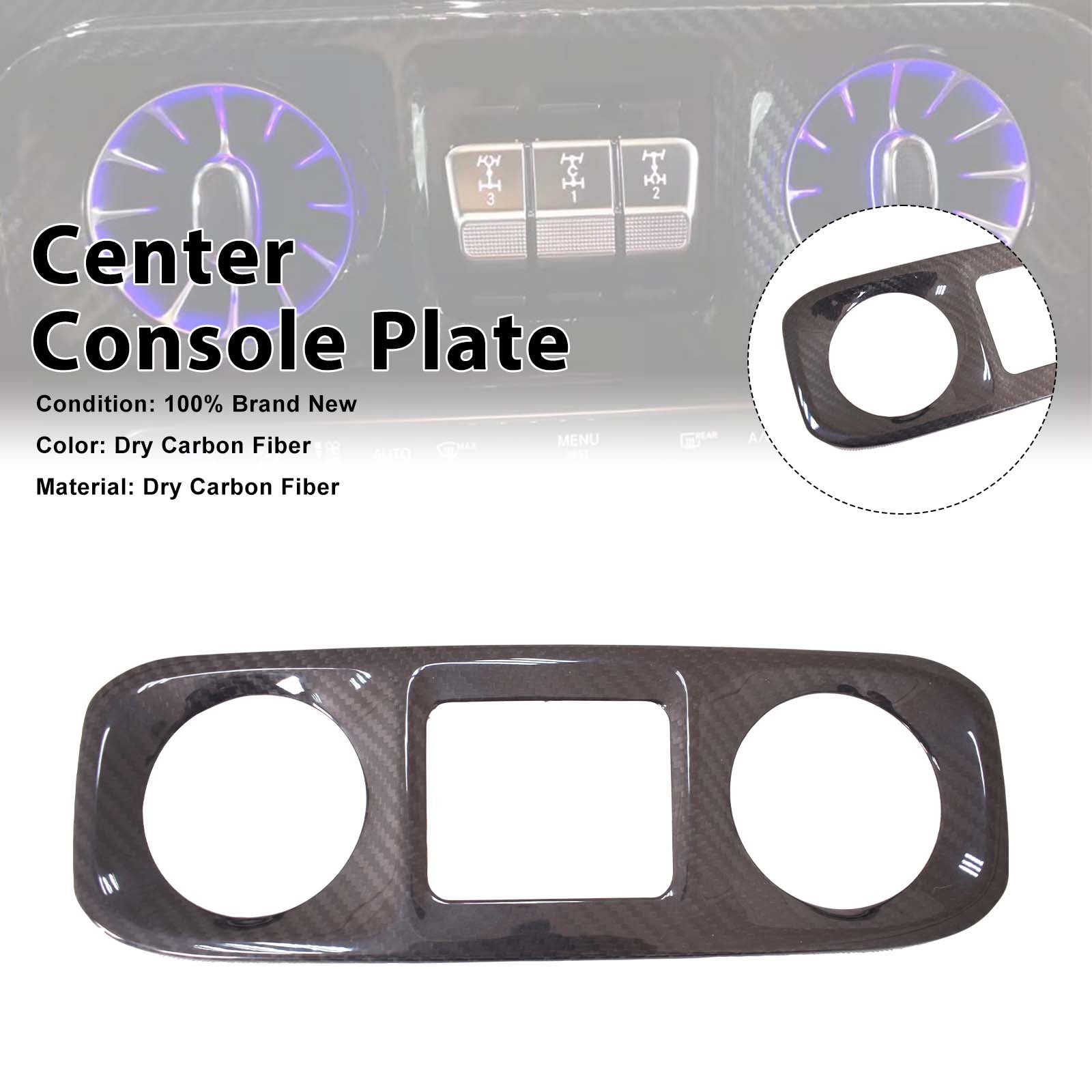 Carbon Fiber Center Console Plate Pour Benz G-Class W463A W464 2019-2023