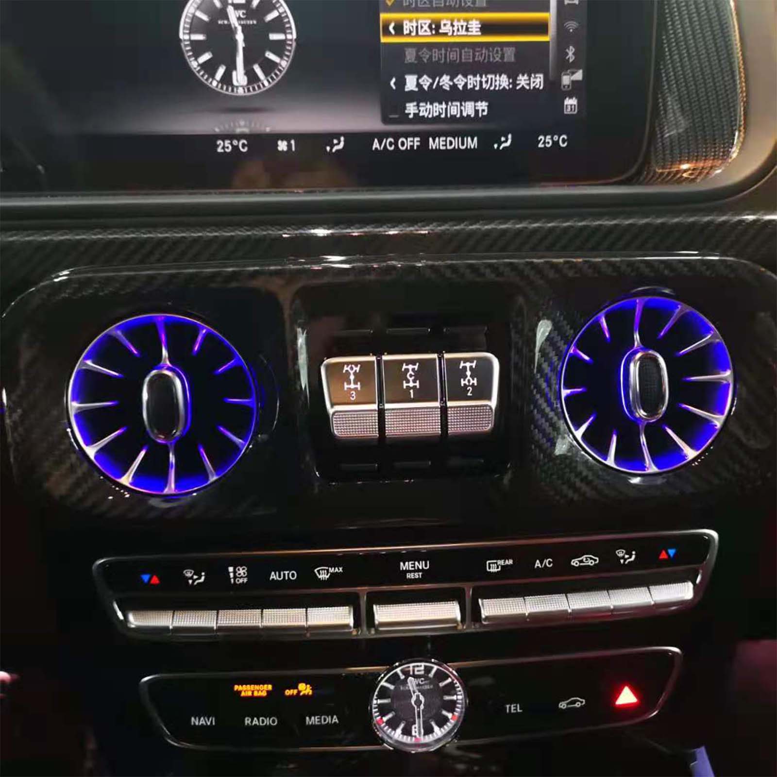 Carbon Fiber Center Console Plate Pour Benz G-Class W463A W464 2019-2023