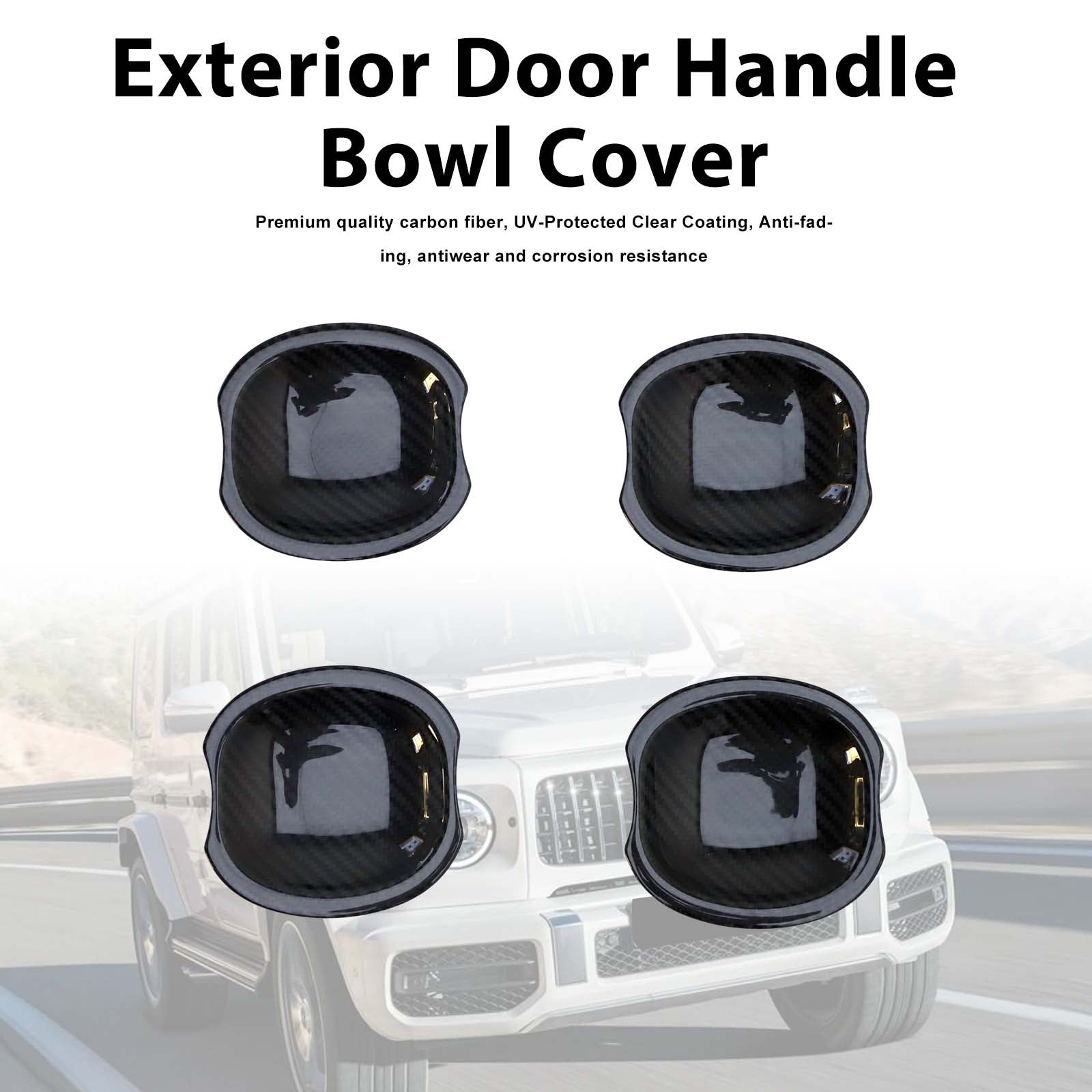 Carbon Fiber Exterior Door Handle Bowl Cover Pour Mercedes Benz W464 2019-2023