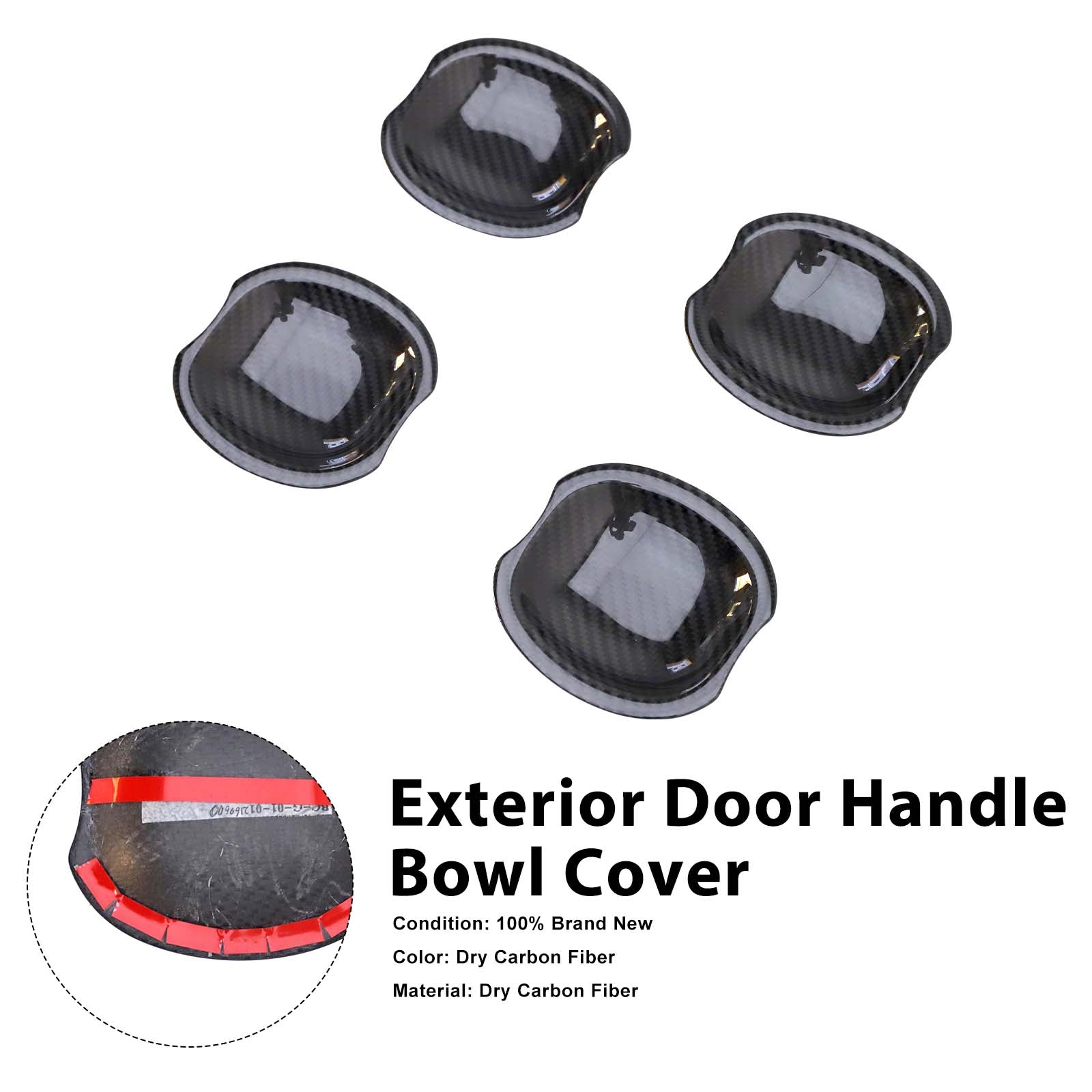 Carbon Fiber Exterior Door Handle Bowl Cover Pour Mercedes Benz W464 2019-2023