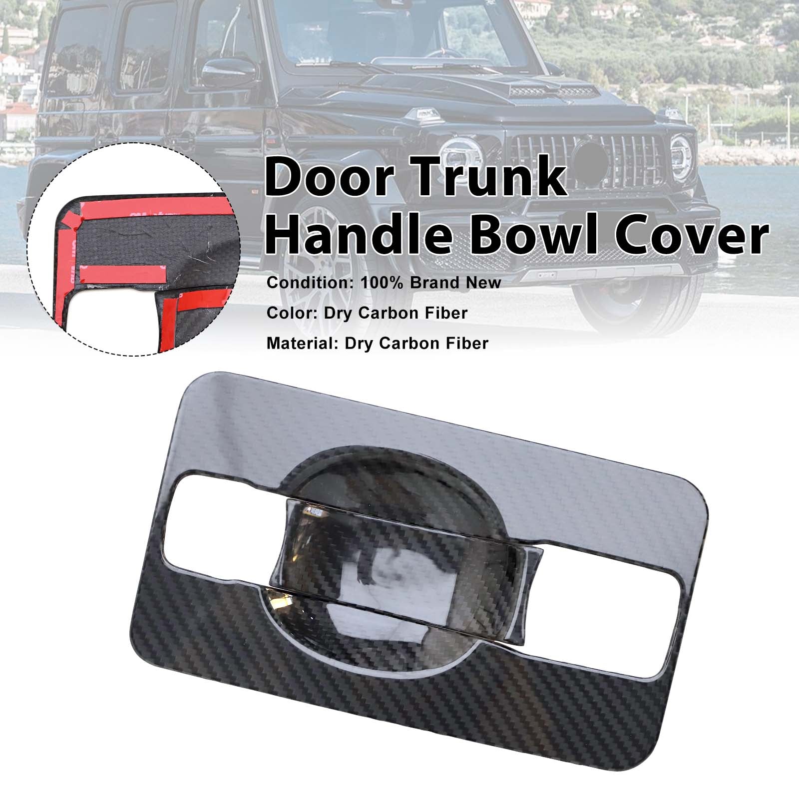 Carbon Fiber Door Trunk Handle Bowl Cover Pour Mercedes G-Class W464 2019-2023