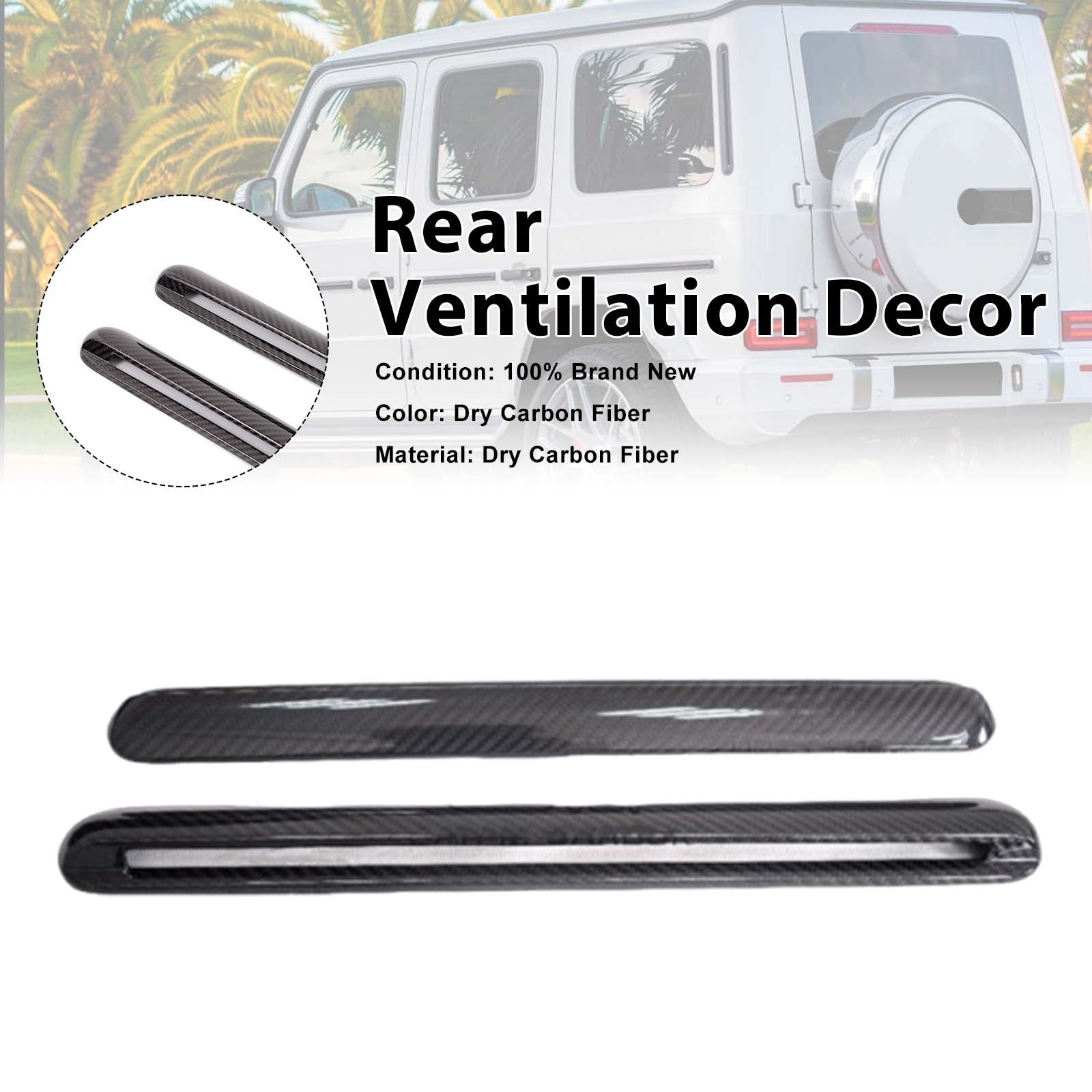 Dry Carbon Side Air Vent Cover D-Pillar Pour Mercedes G-Class W464 2019-2023