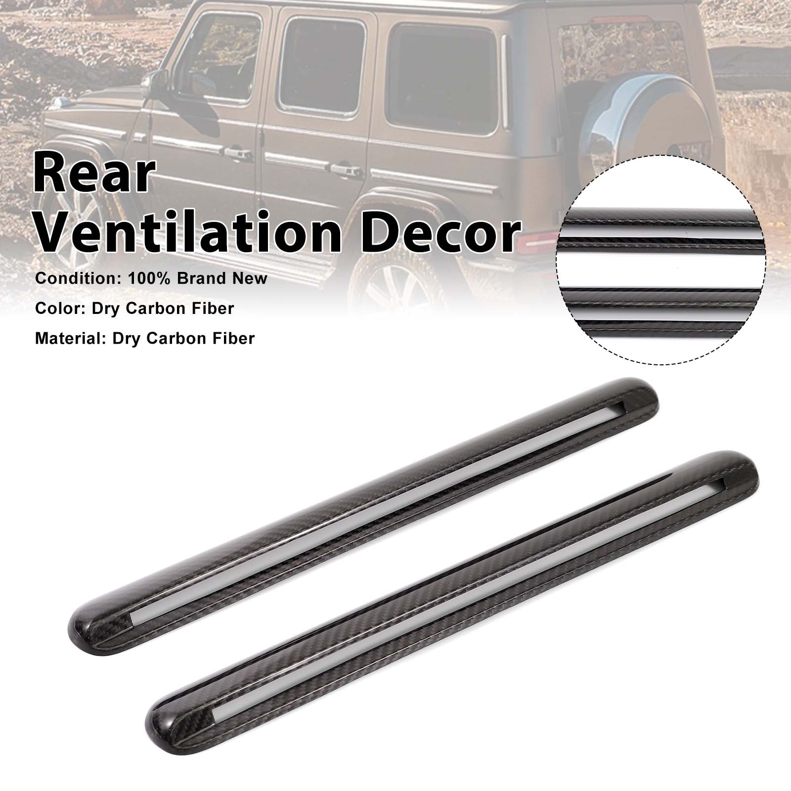 Dry Carbon Side Air Vent Cover D-Pillar Pour Mercedes G-Class W464 2019-2023