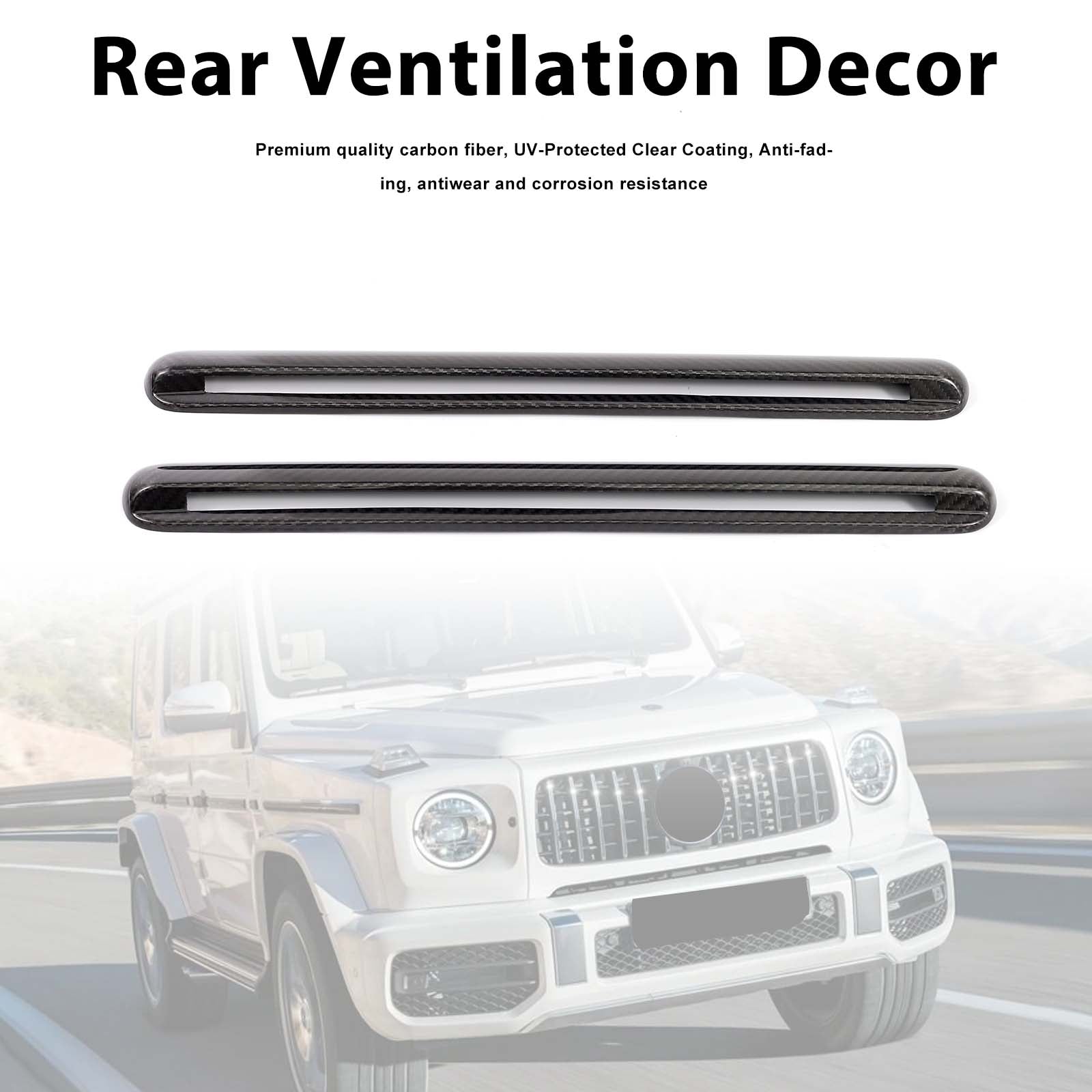Dry Carbon Side Air Vent Cover D-Pillar Pour Mercedes G-Class W464 2019-2023