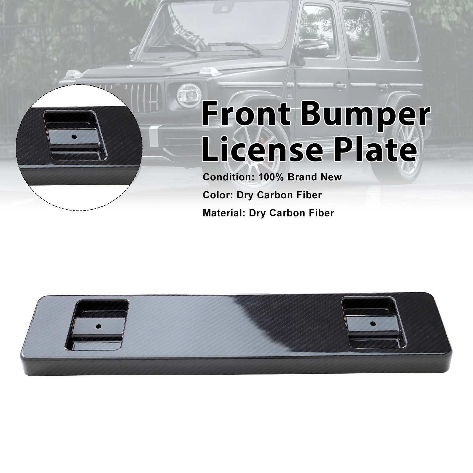 Dry Carbon Front Bumper License Plate Pour Mercedes Benz W464 G-Class 2019-2023