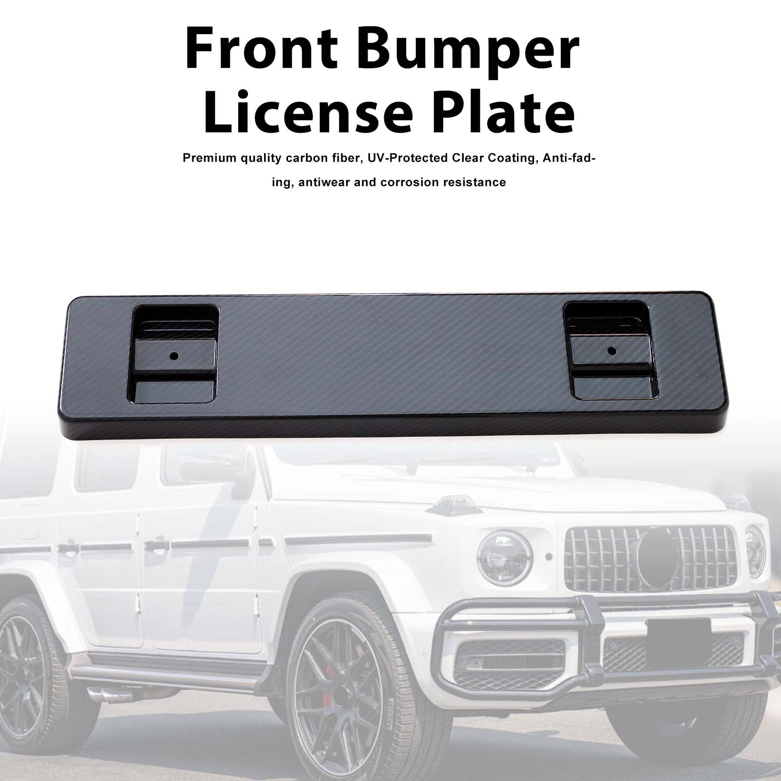 Dry Carbon Front Bumper License Plate Pour Mercedes Benz W464 G-Class 2019-2023