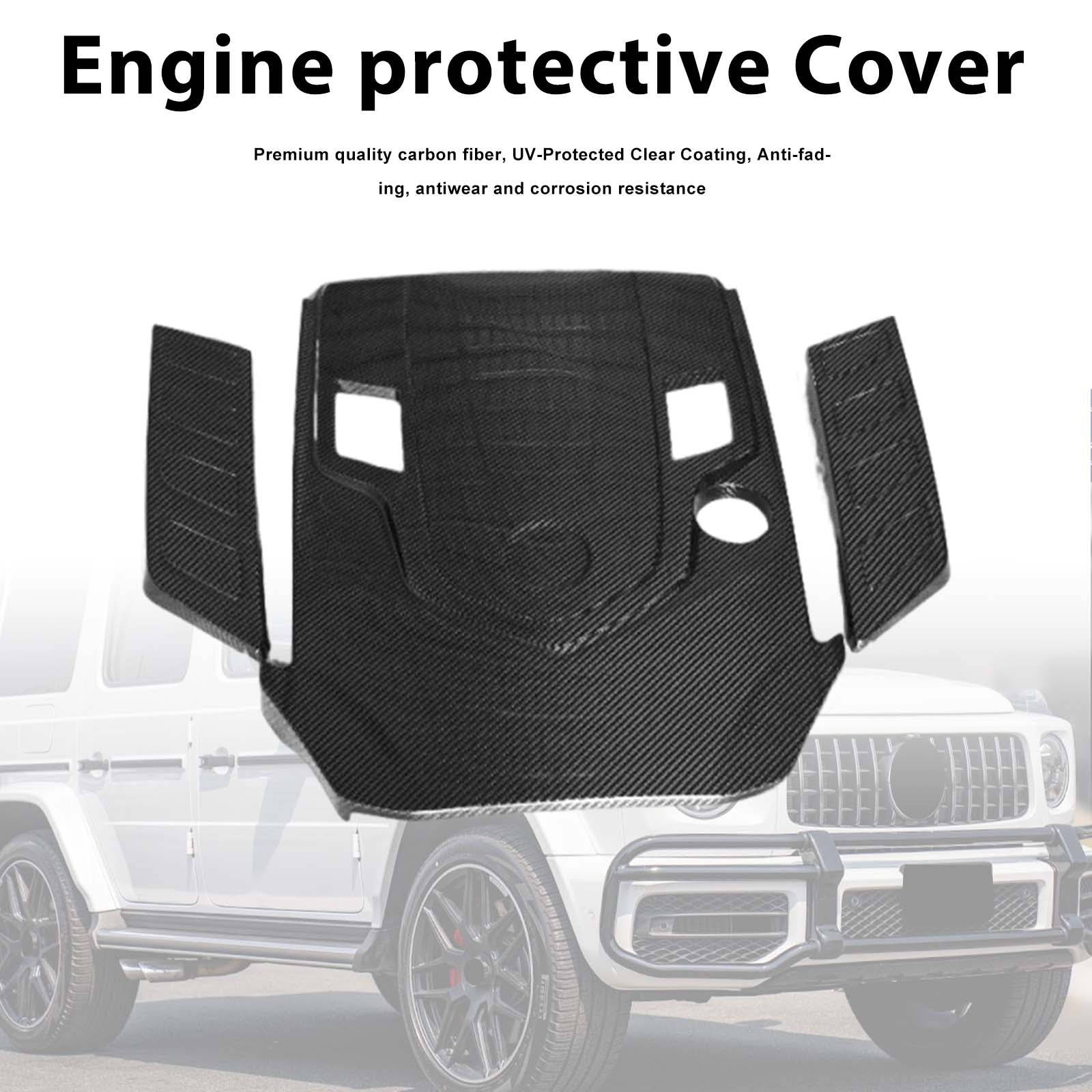 Dry Carbon Fiber Engine Cover Wind-Box Plate Pour G Class W463A W464 2019-2023