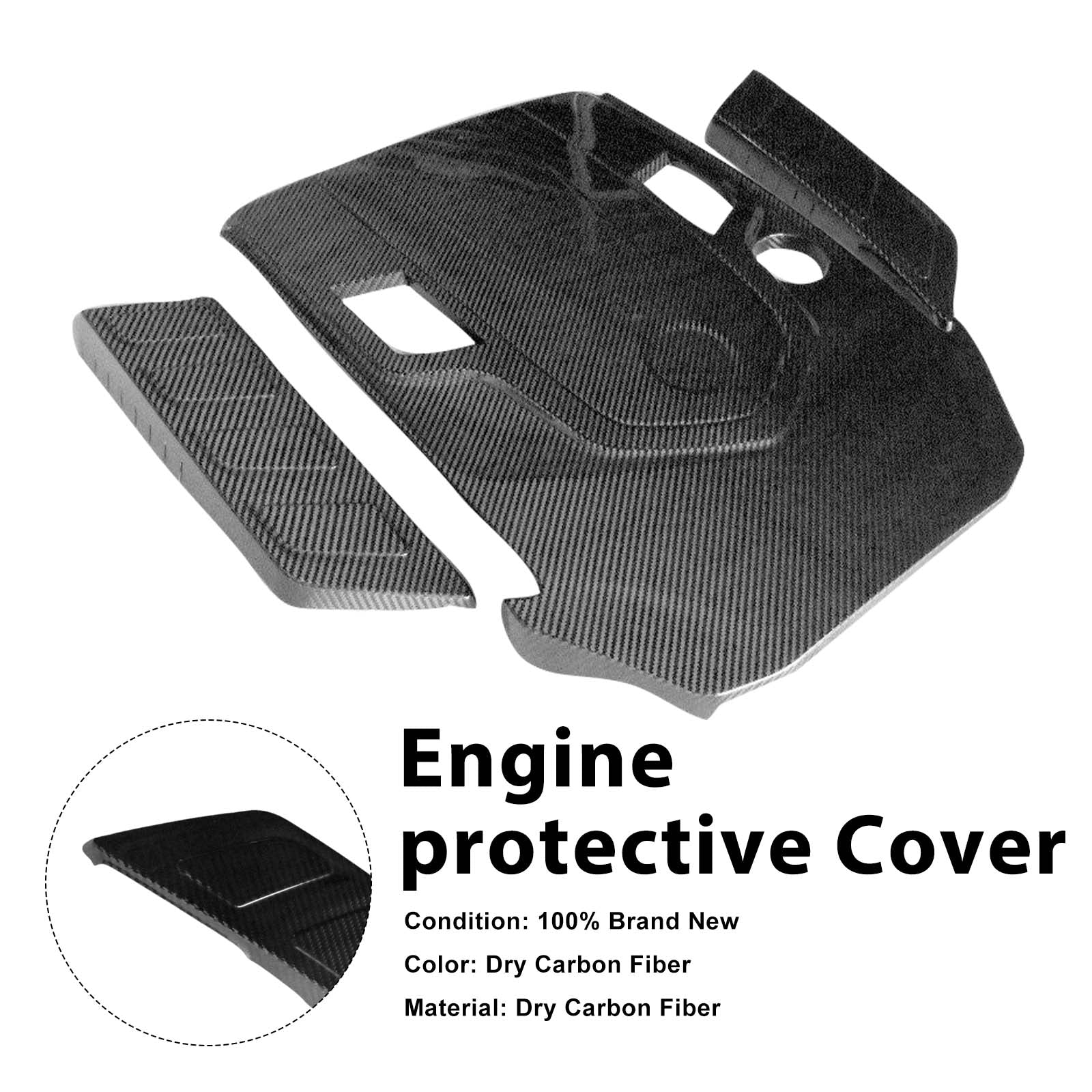 Dry Carbon Fiber Engine Cover Wind-Box Plate Pour G Class W463A W464 2019-2023