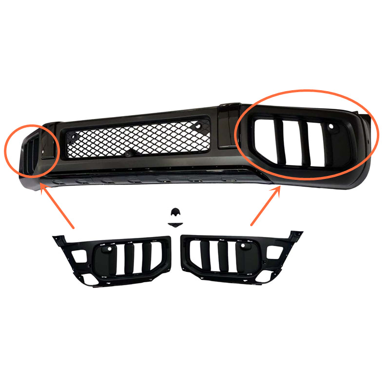 W465 Style Front Bumper Insert Vents Pour Mercedes Benz W464 G63 2019-2023