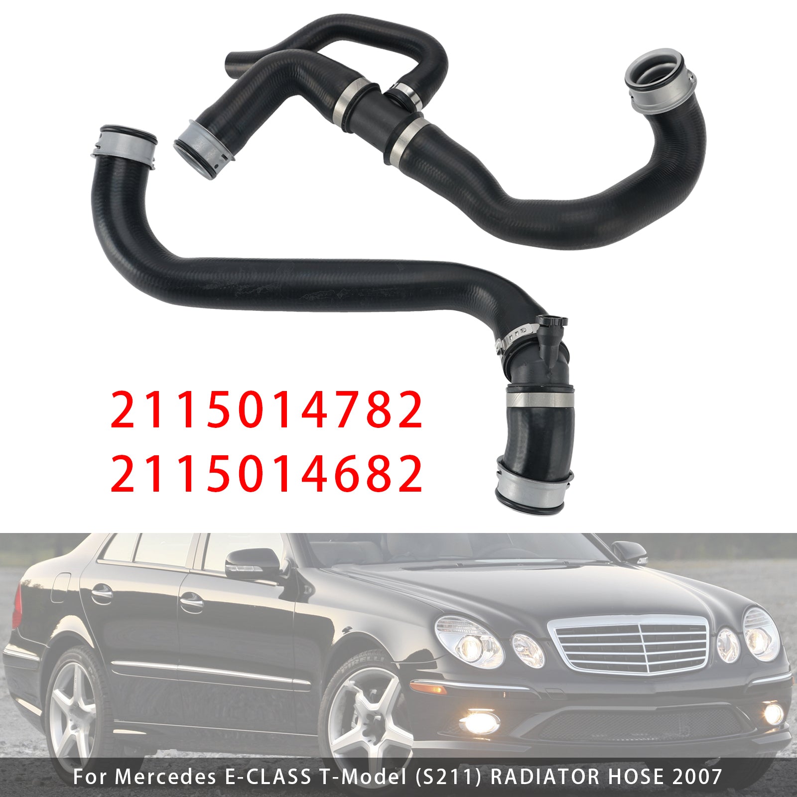 Tuyaux de Radiateur Supérieur+Inférieur Moulés Pour Mercedes S211 W211 E350 2006
