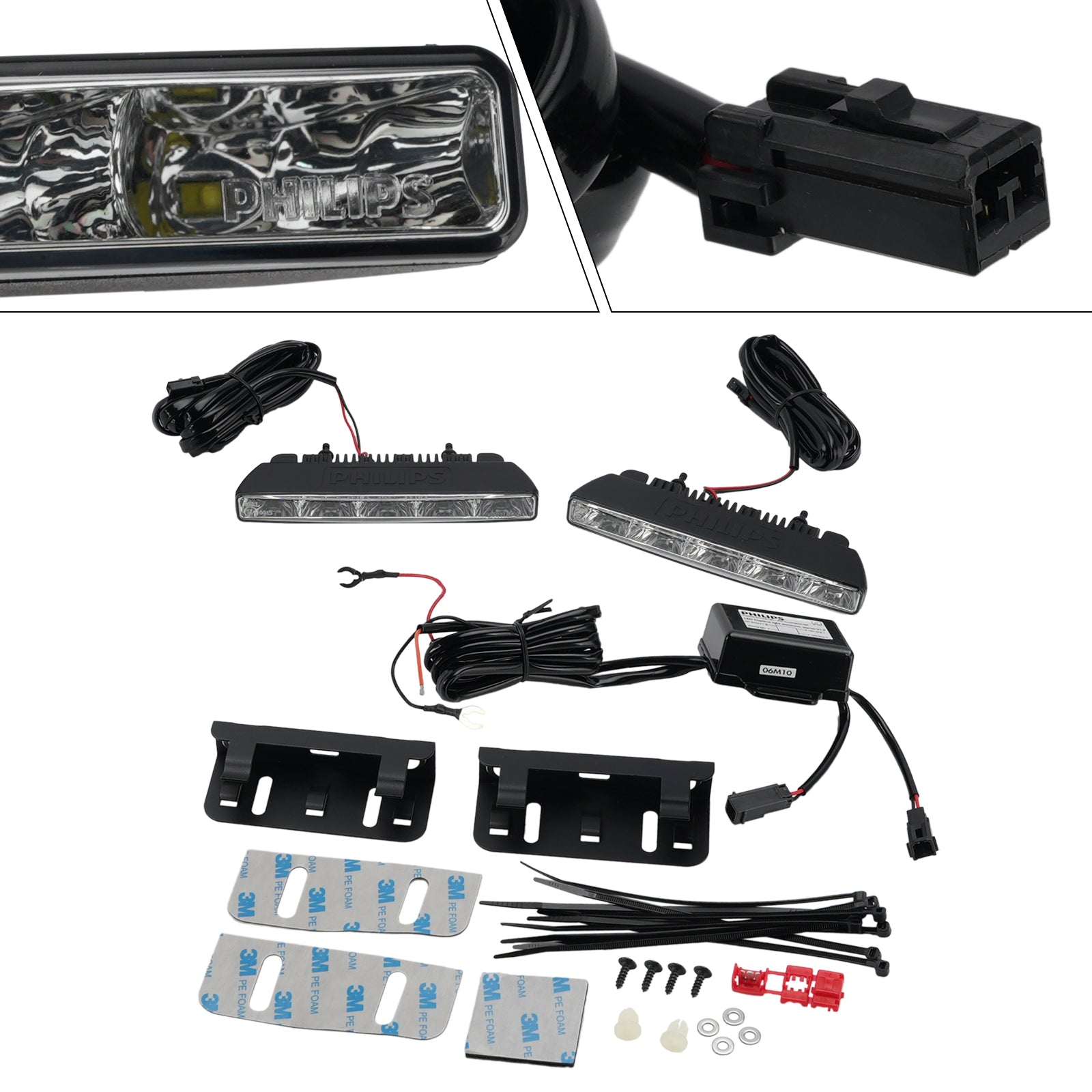 Feu jour LED Universel pour automobile 5 Puces LED 6000K Pour PHILIPS YS12810
