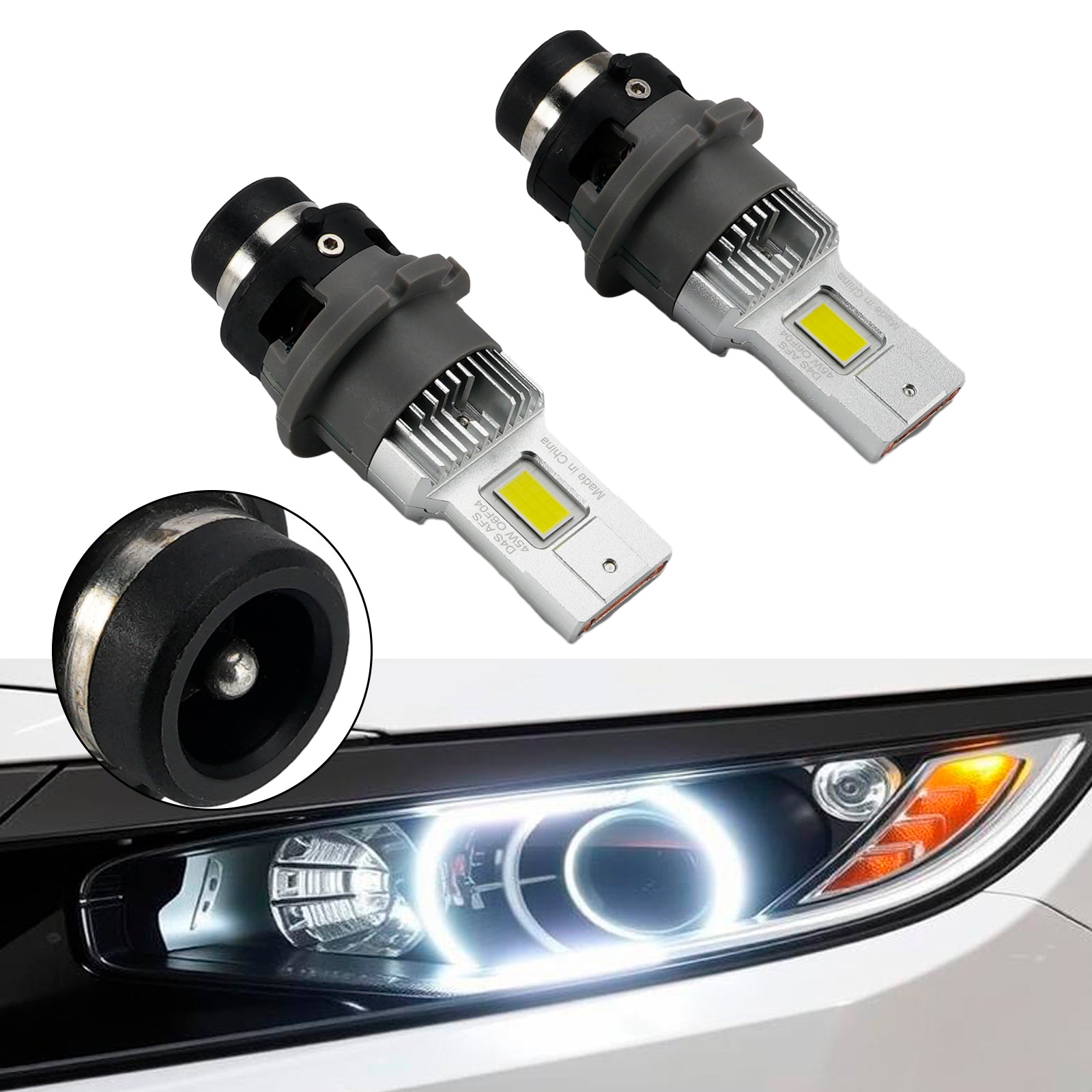 Kit Ampoule LED Phare Feu Route Croisement D4S 42V 45W 6000K Pour OSRAM 166440CW