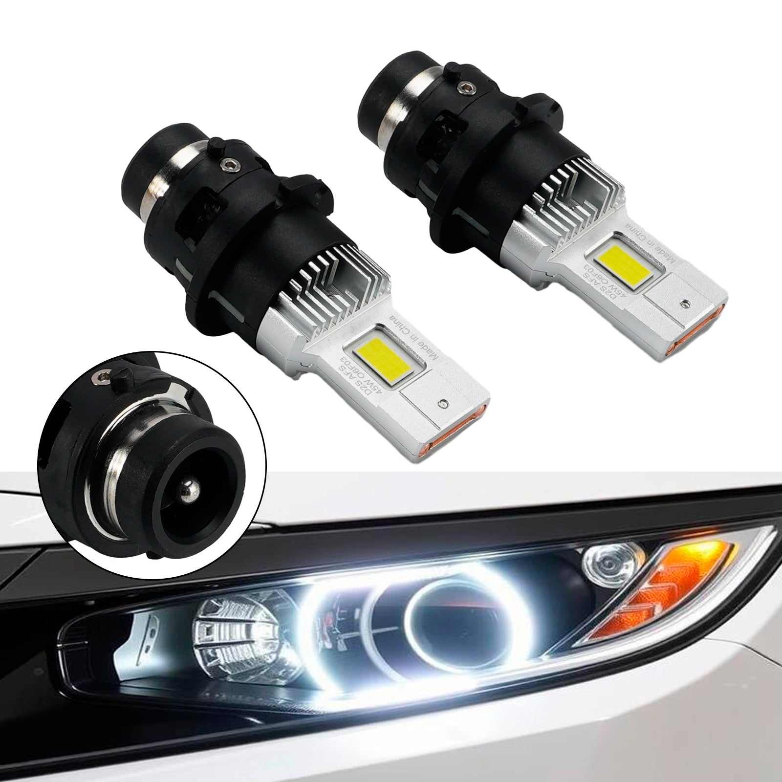 Kit Ampoule LED Phare Feu Route Croisement D2S 85V 45W 6000K Pour OSRAM 166240CW