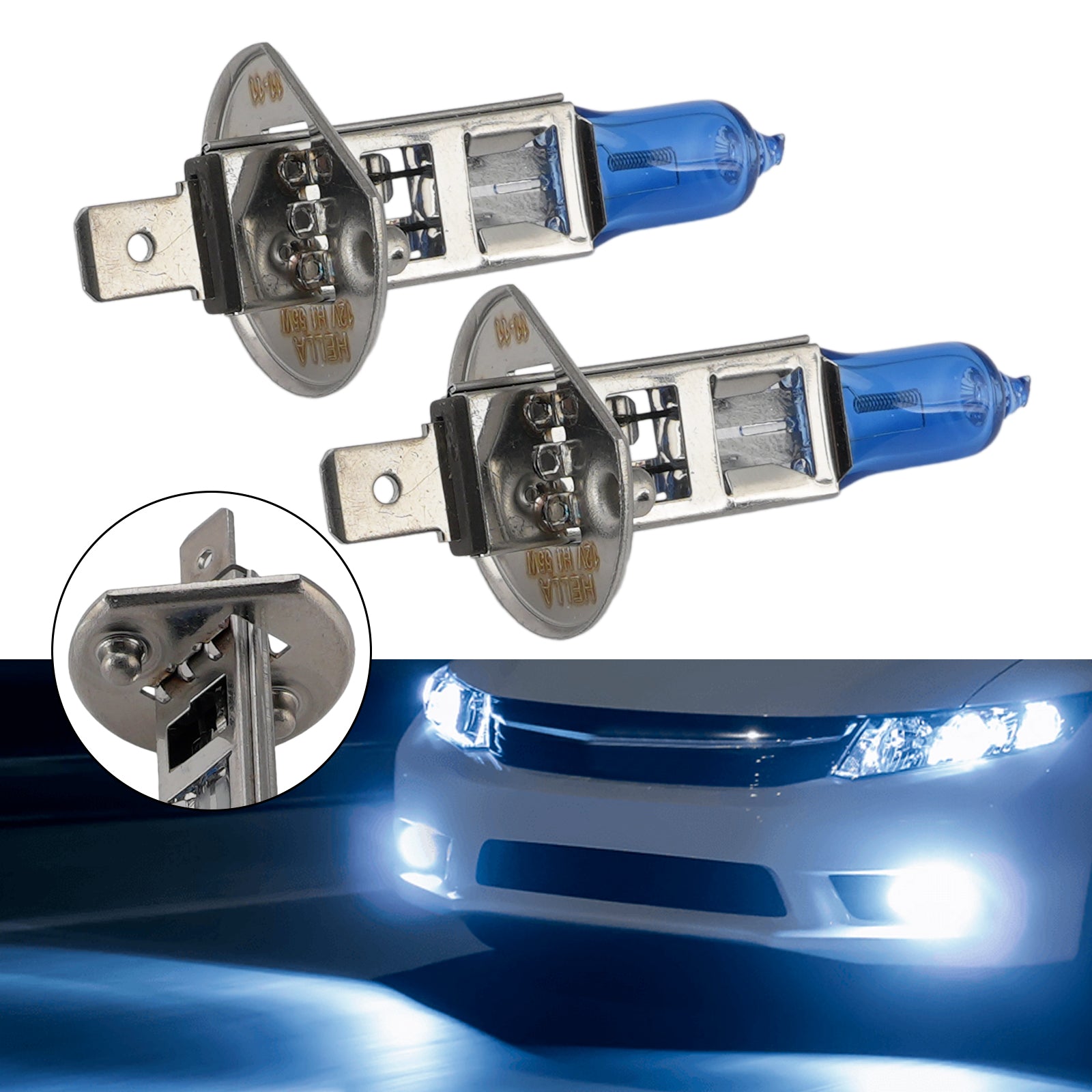 Ampoule Phare Halogène Améliorée Auto H1 12V 55W Pour HELLA 8GH 002 089-432