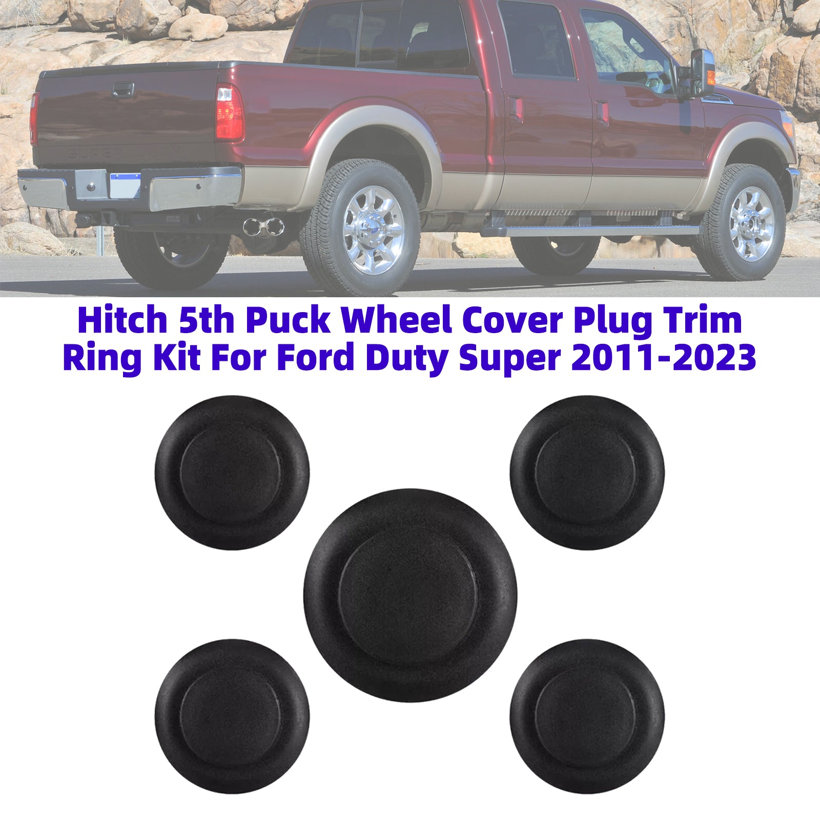 Kit Cache Prise Roue Hitch 5ème Anneau Pour Ford F-Series Super Duty 2011-2023