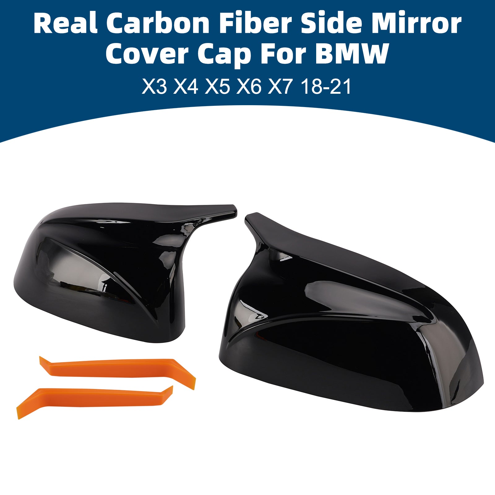 Cache Rétroviseur Extérieur Carbone Réel Pour BMW X3 X4 X5 X6 X7 2018-2021