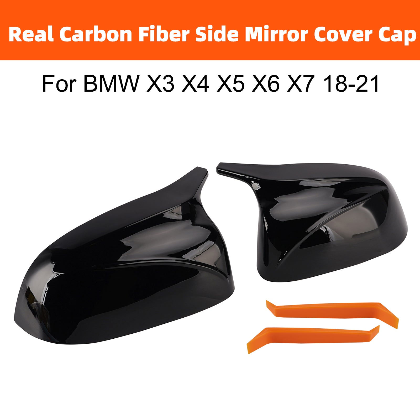 Cache Rétroviseur Extérieur Carbone Réel Pour BMW X3 X4 X5 X6 X7 2018-2021