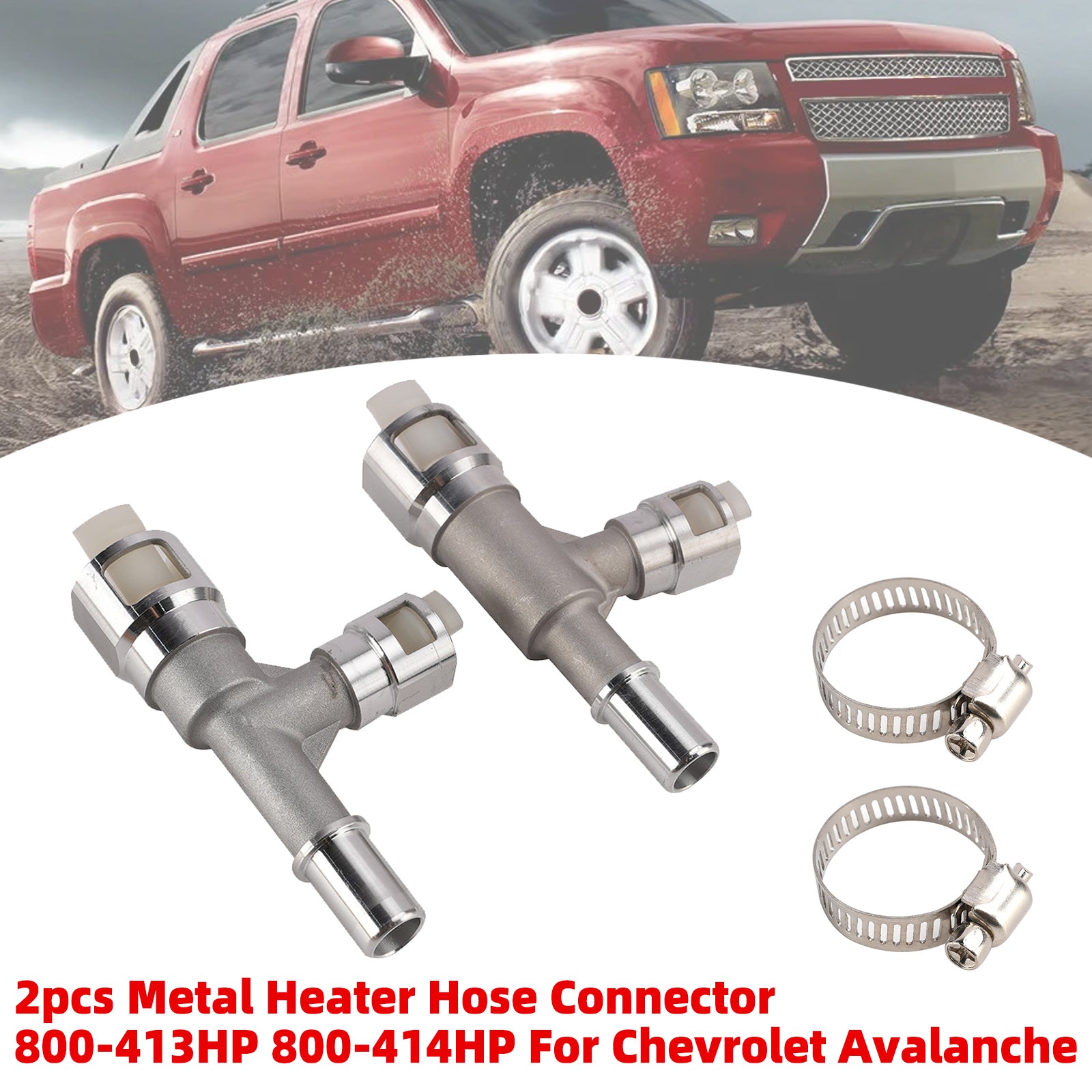 2 Pièces Raccord Tuyau Chauffage Métal 800-413HP-414HP Pour Chevrolet Avalanche