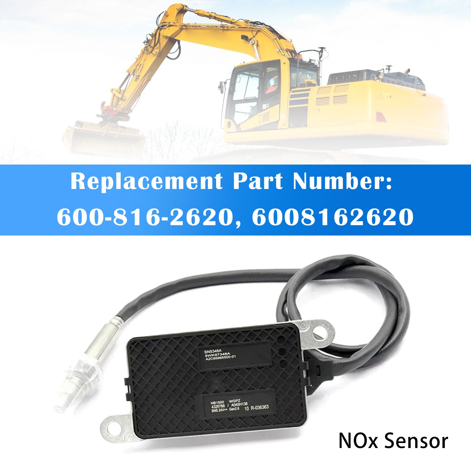 Capteur Nox 600-816-2620 Pour Komatsu Moteur SAA6D125E-7 PC210-11 WA270-8