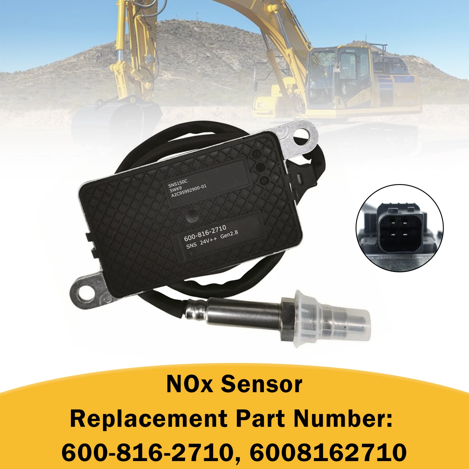 Capteur D'Oxyde D'Azote Nox 600-816-2710 6008162710 Pour Komatsu Pelle
