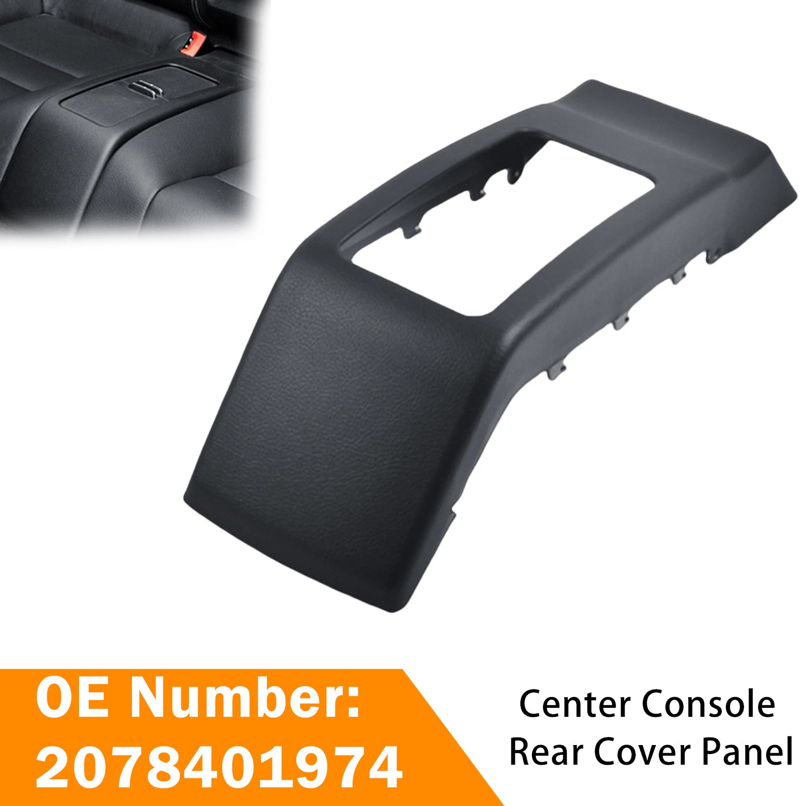 Panneau arrière console centrale noir Pour Benz W207 2010‑2016