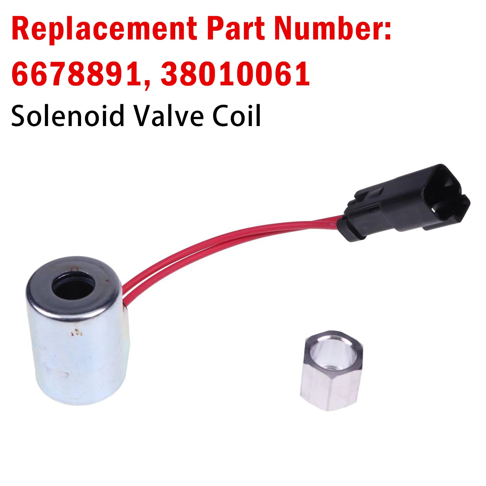 Bobine D'Électrovanne 6678891 38010061 Pour Bobcat S300 T140 T180 T190 T250 T320