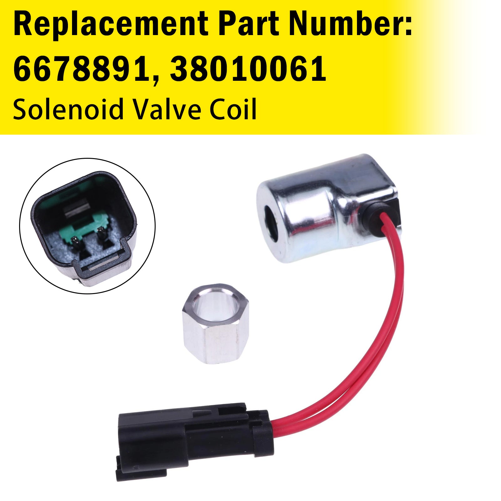 Bobine D'Électrovanne 6678891 38010061 Pour Bobcat S300 T140 T180 T190 T250 T320