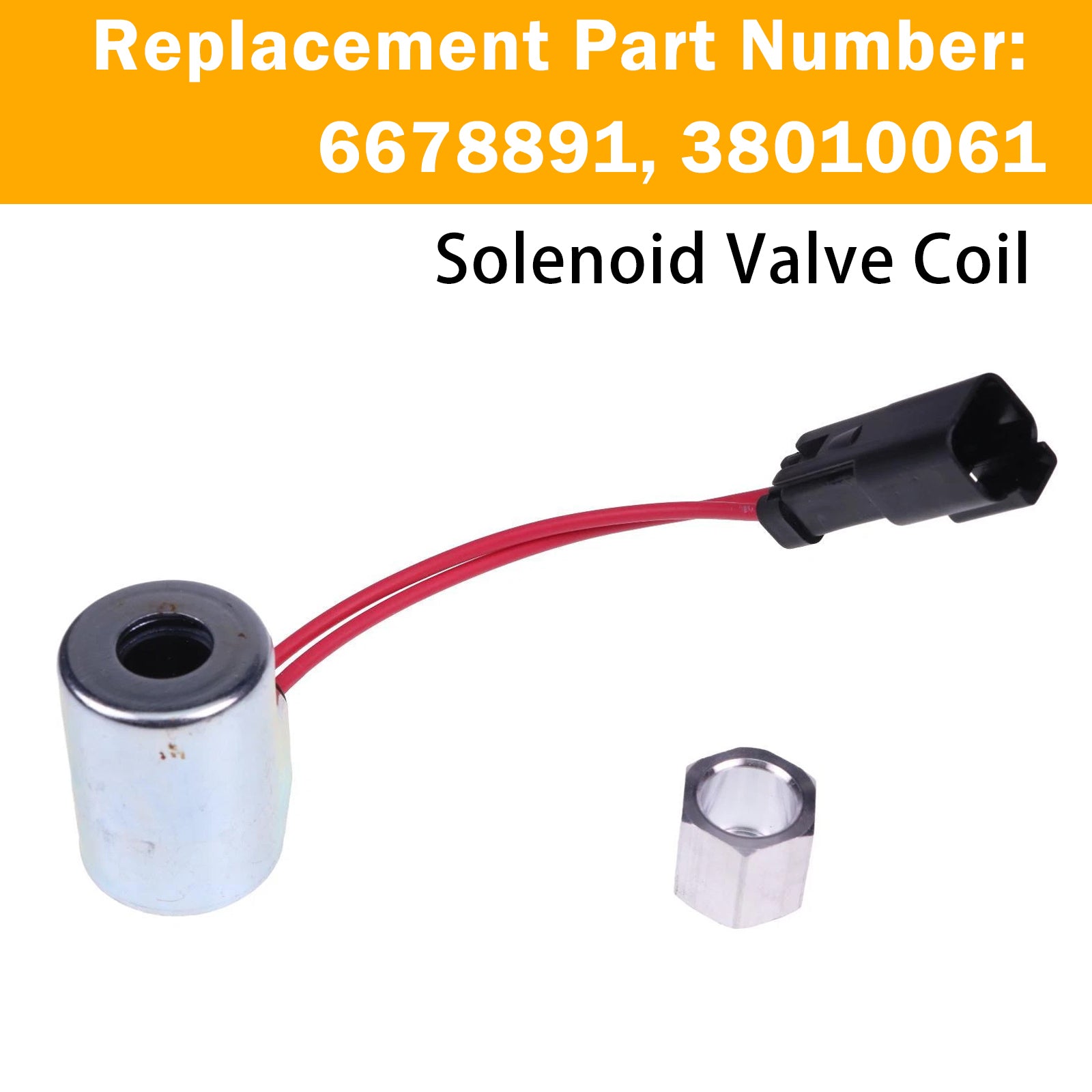 Bobine D'Électrovanne 6678891 38010061 Pour Bobcat S300 T140 T180 T190 T250 T320
