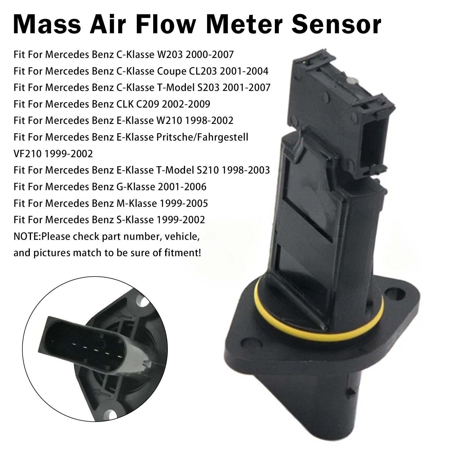 Capteur Débit Air Massique Pour Mercedes Benz C-Klasse W203 2000-2007 6110940048
