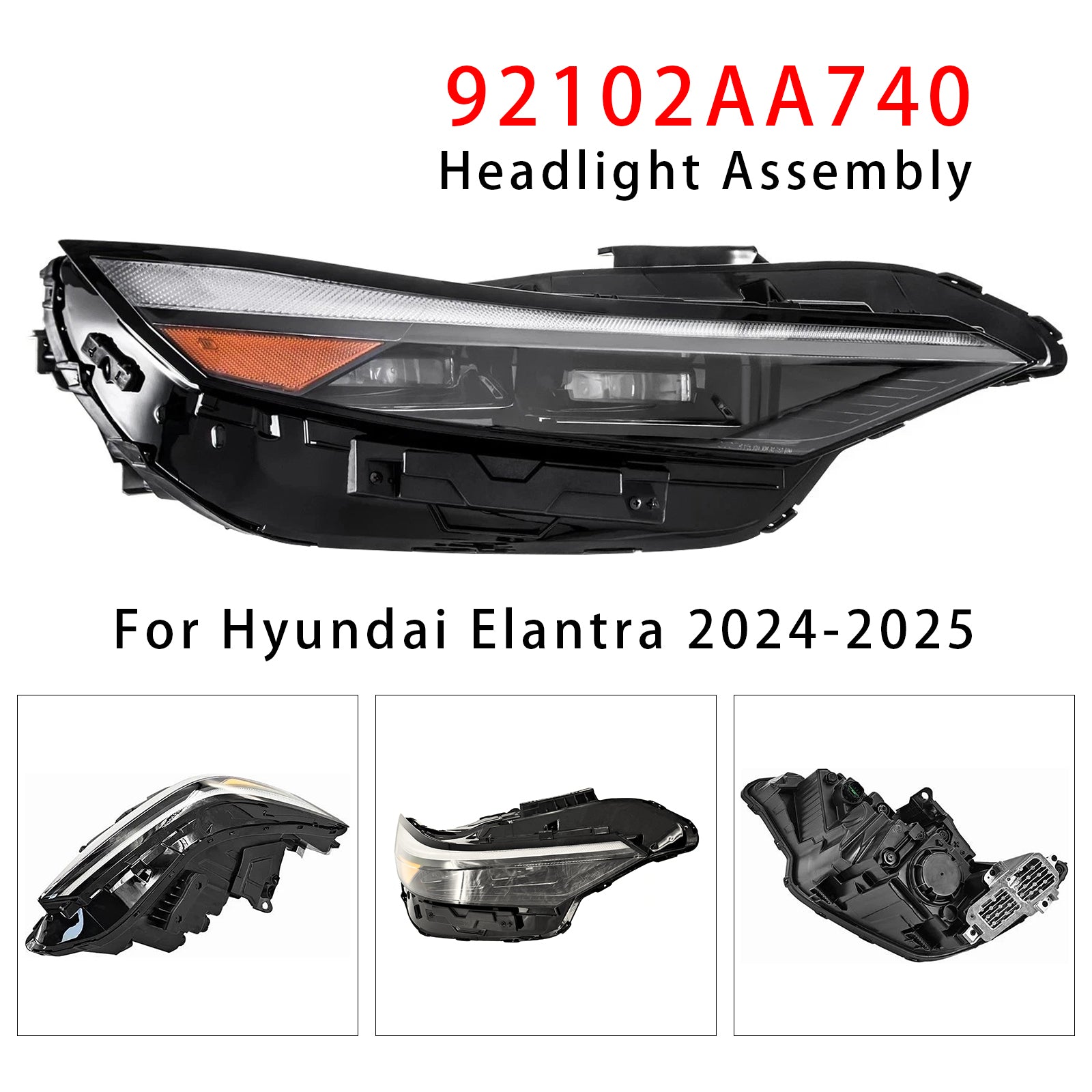 Bloc Phare LED Droit 92102AA740 Pour Hyundai Elantra 2024-2025